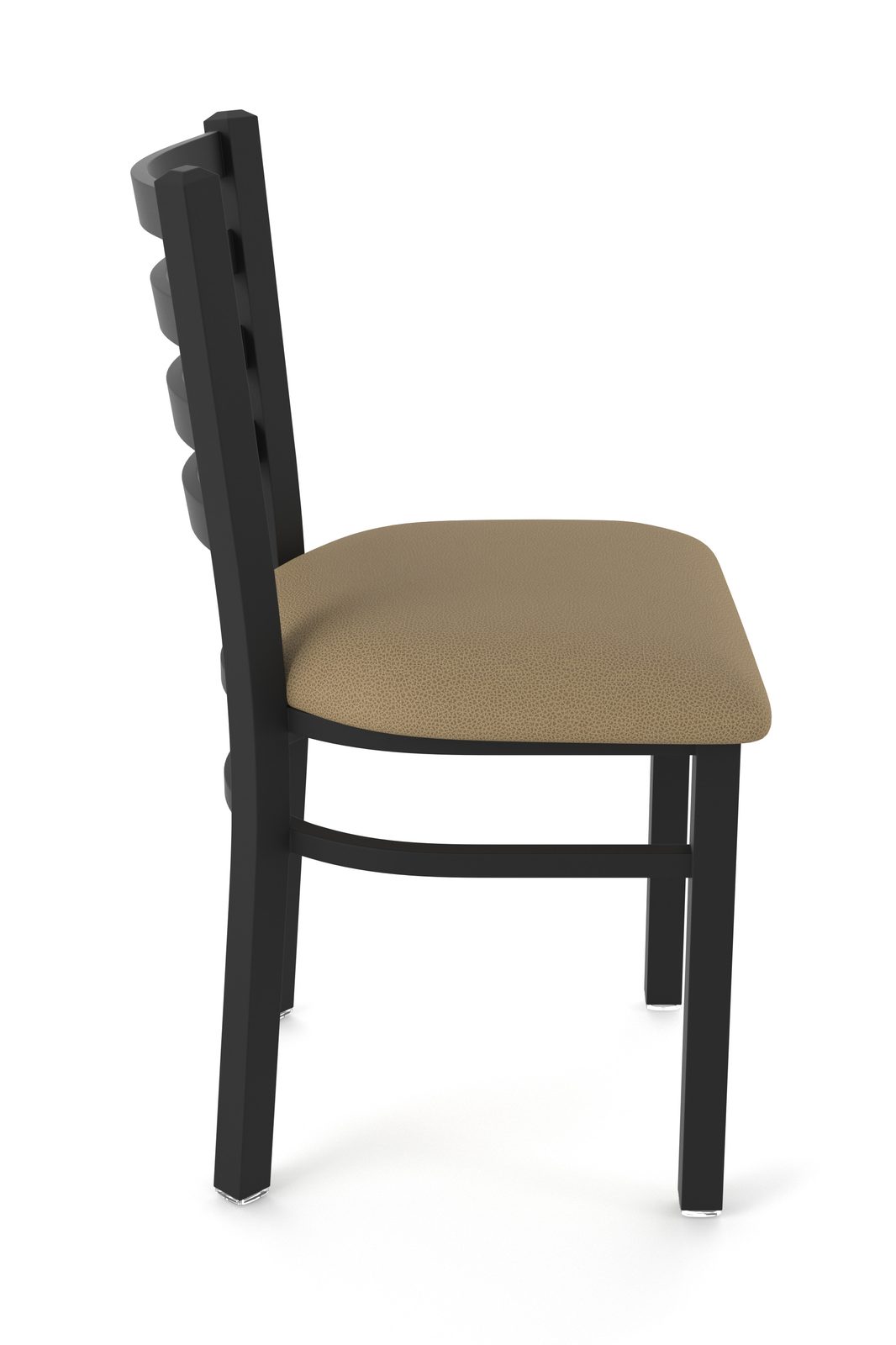 18-Inch Ladder Back Chair with Steel Frame, Black Wrinkle Finish, and Canter Thatch Seat 3 18-Inch Ladder Back Chair with Steel Frame, Black Wrinkle Finish, and Canter Thatch Seat - Image 3