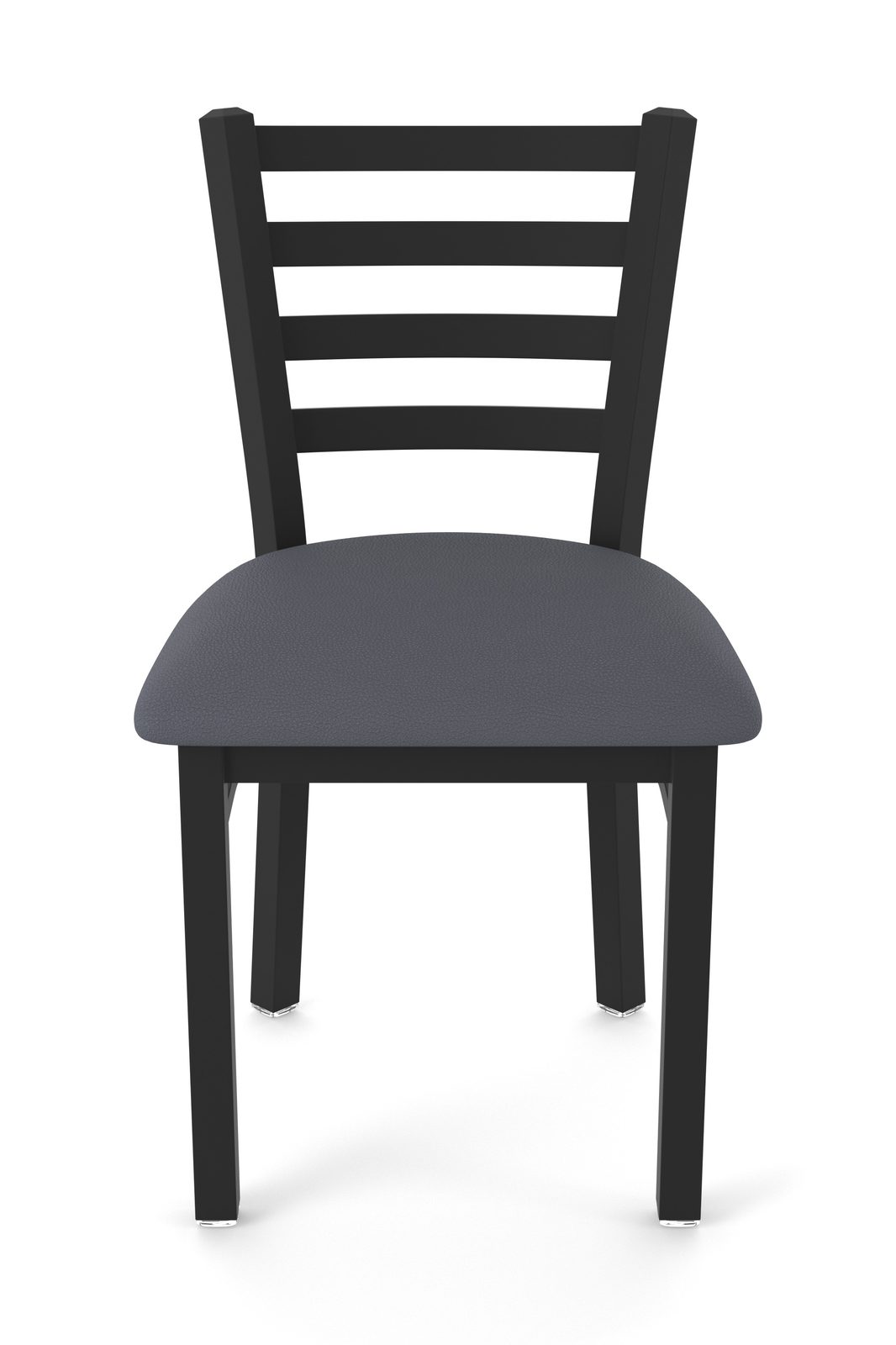 18-Inch Ladder Back Chair with Steel Frame, Black Wrinkle Finish, and Canter Storm Seat 4 18-Inch Ladder Back Chair with Steel Frame, Black Wrinkle Finish, and Canter Storm Seat - Image 4