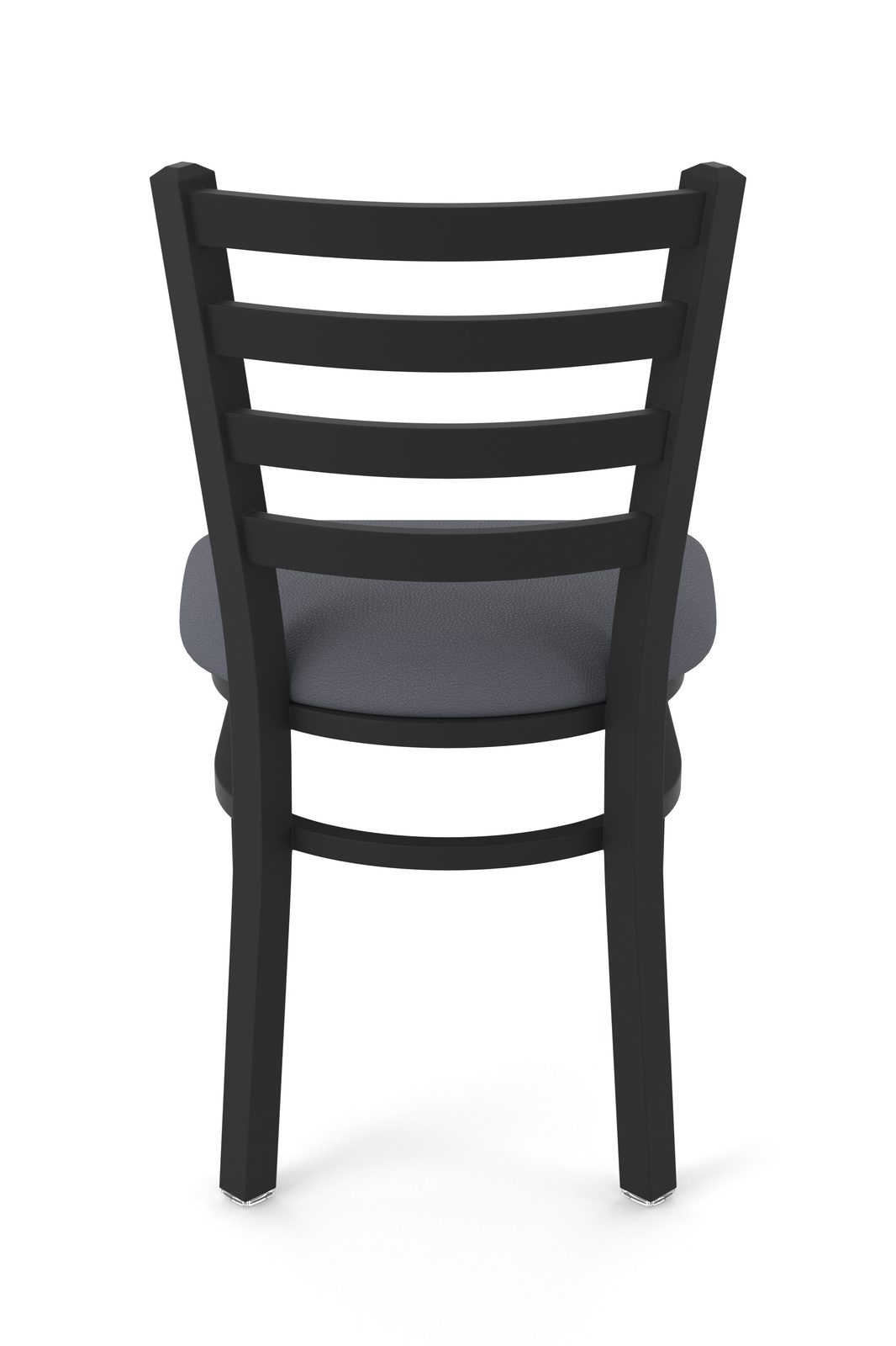 18-Inch Ladder Back Chair with Steel Frame, Black Wrinkle Finish, and Canter Storm Seat 5 18-Inch Ladder Back Chair with Steel Frame, Black Wrinkle Finish, and Canter Storm Seat - Image 5