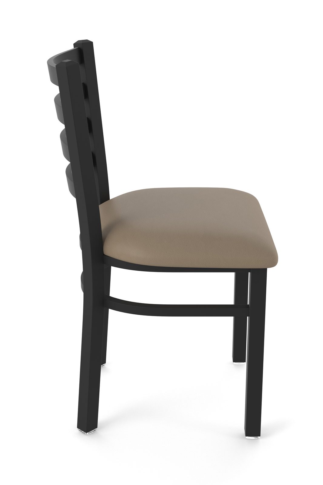 18-Inch Ladder Back Chair with Steel Frame, Black Wrinkle Finish, and Canter Earth Seat 3 18-Inch Ladder Back Chair with Steel Frame, Black Wrinkle Finish, and Canter Earth Seat - Image 3