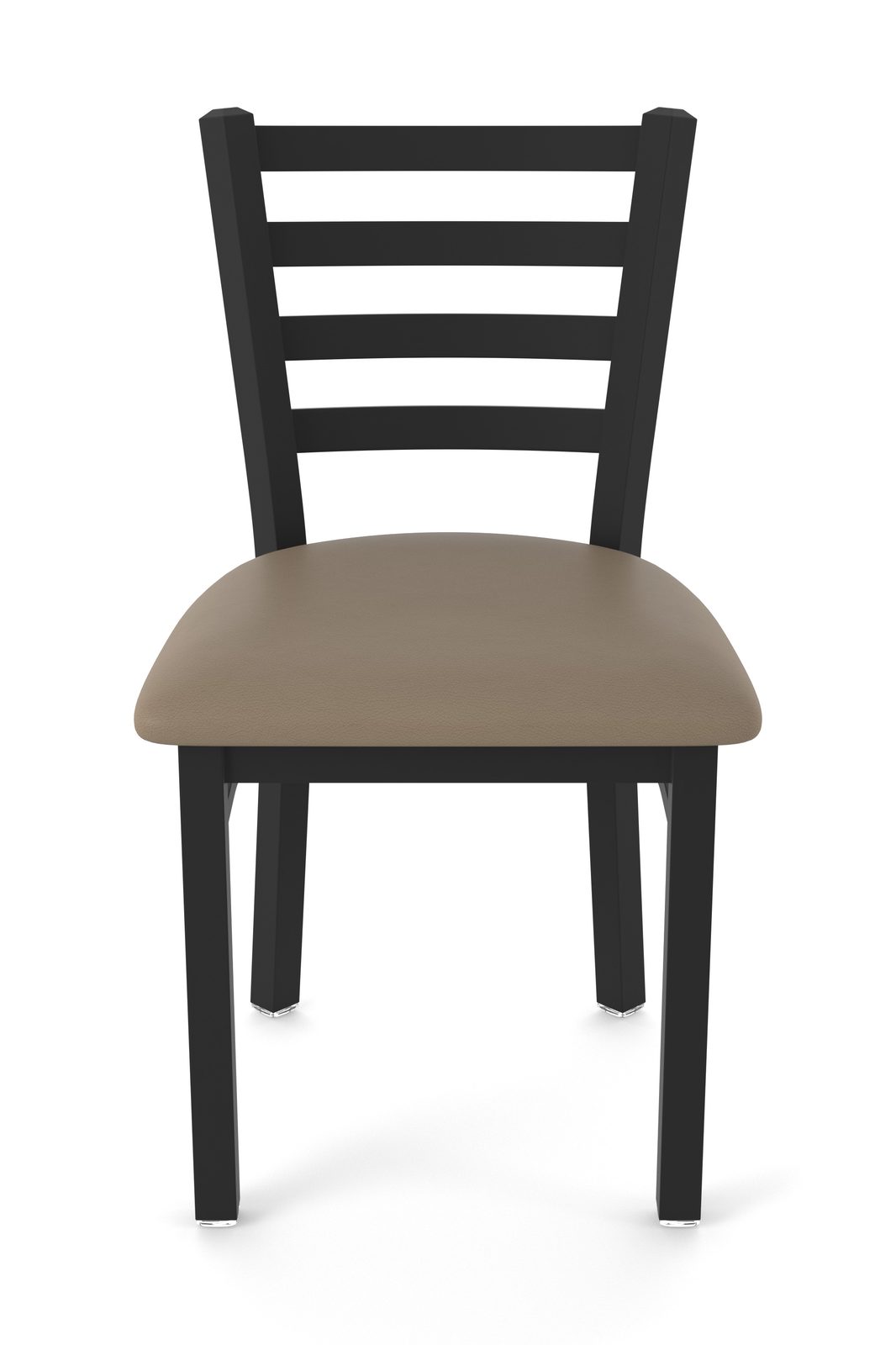 18-Inch Ladder Back Chair with Steel Frame, Black Wrinkle Finish, and Canter Earth Seat 4 18-Inch Ladder Back Chair with Steel Frame, Black Wrinkle Finish, and Canter Earth Seat - Image 4