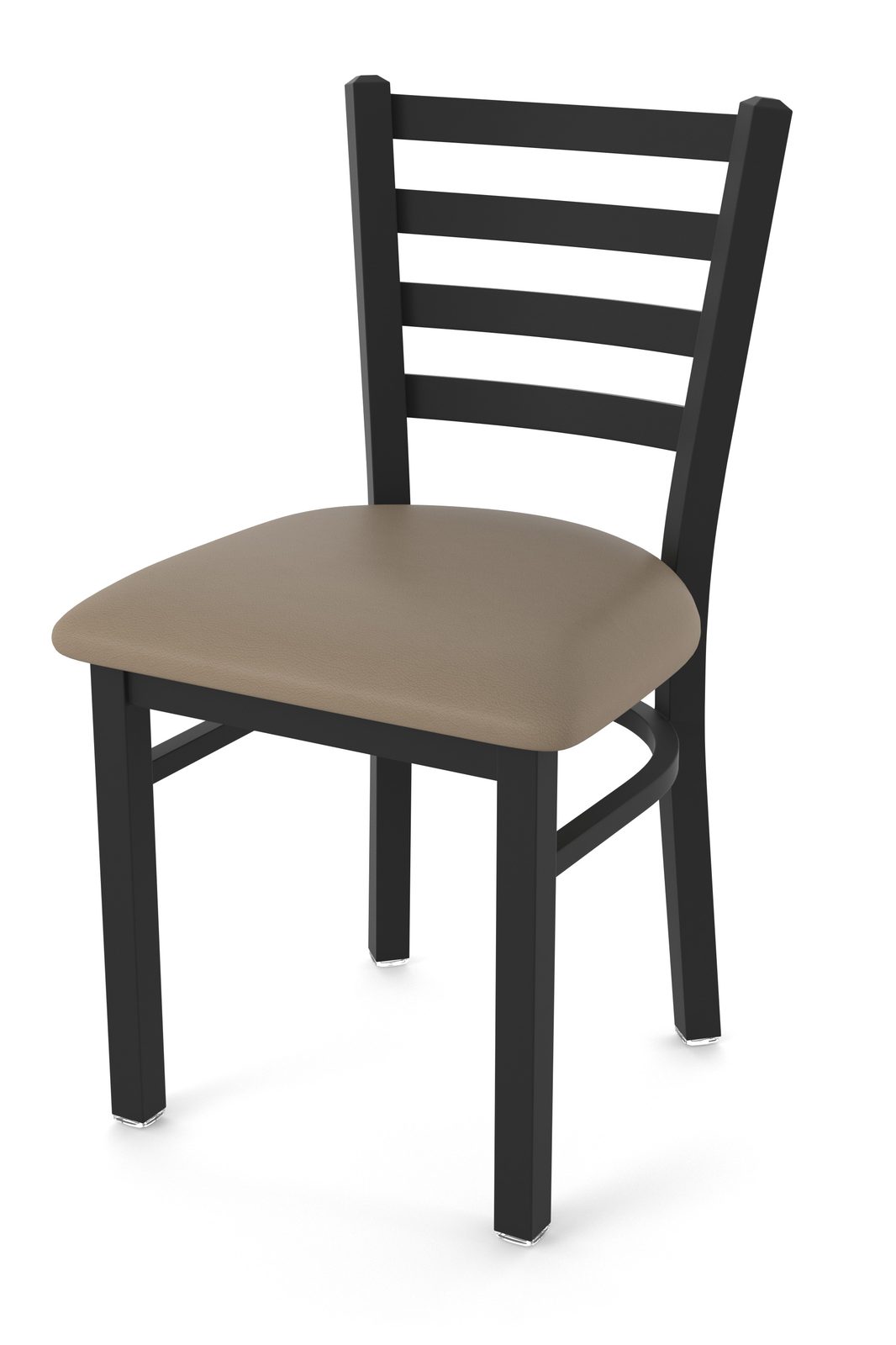 18-Inch Ladder Back Chair with Steel Frame, Black Wrinkle Finish, and Canter Earth Seat 1 18-Inch Ladder Back Chair with Steel Frame, Black Wrinkle Finish, and Canter Earth Seat