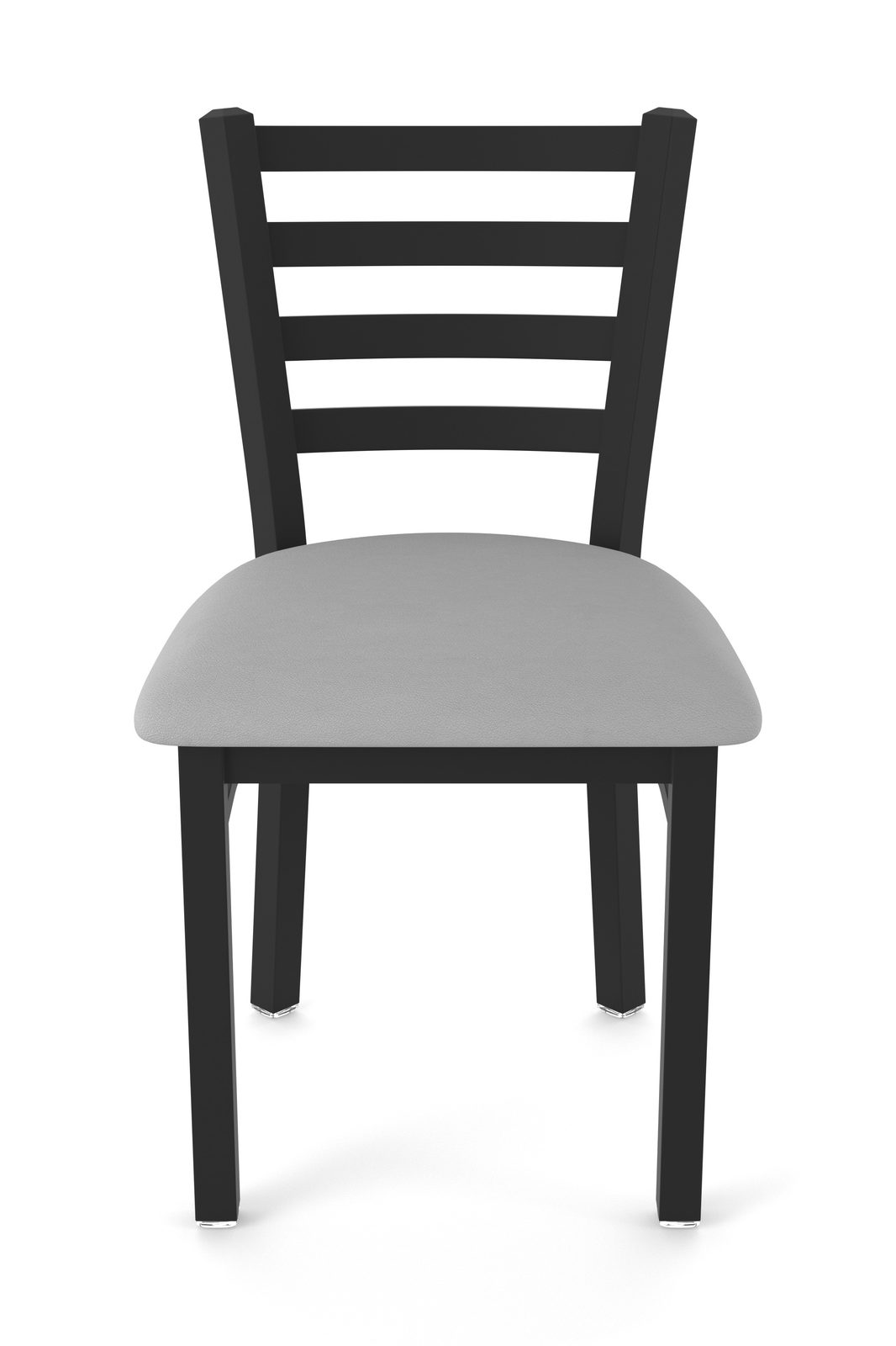18-Inch Ladder Back Chair with Steel Frame, Black Wrinkle Finish, and Canter Folkstone Grey Seat 4 18-Inch Ladder Back Chair with Steel Frame, Black Wrinkle Finish, and Canter Folkstone Grey Seat - Image 4