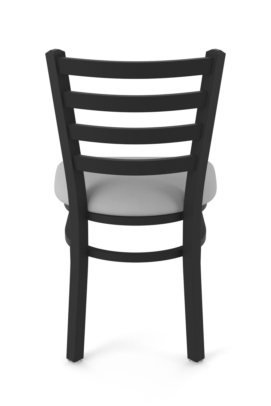 18-Inch Ladder Back Chair with Steel Frame, Black Wrinkle Finish, and Canter Folkstone Grey Seat 5 18-Inch Ladder Back Chair with Steel Frame, Black Wrinkle Finish, and Canter Folkstone Grey Seat - Image 5