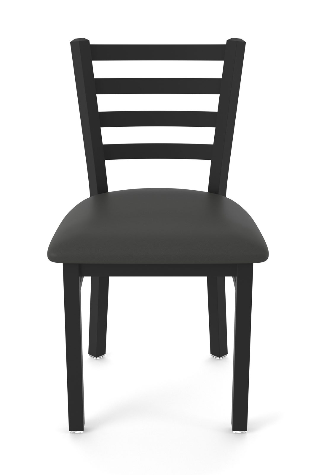 18-Inch Ladder Back Chair with Steel Frame, Black Wrinkle Finish, and Canter Iron Seat 4 18-Inch Ladder Back Chair with Steel Frame, Black Wrinkle Finish, and Canter Iron Seat - Image 4