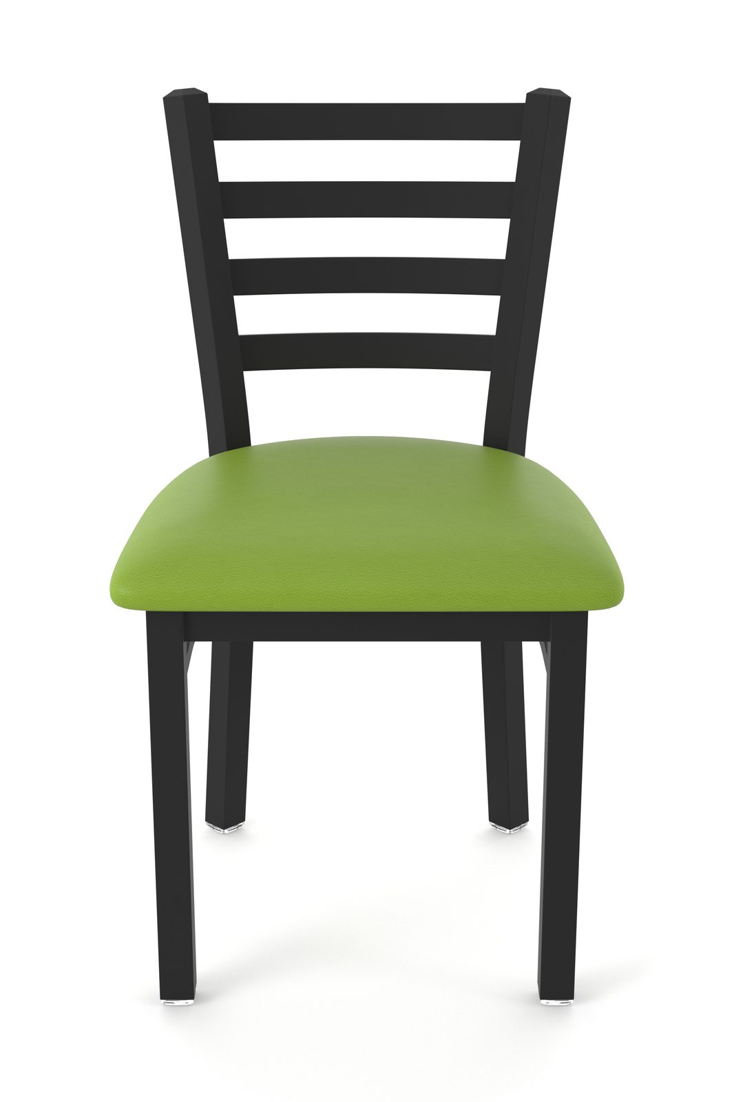 18-Inch Ladder Back Chair with Steel Frame, Black Wrinkle Finish, and Canter Kiwi Green Seat 4 18-Inch Ladder Back Chair with Steel Frame, Black Wrinkle Finish, and Canter Kiwi Green Seat - Image 4