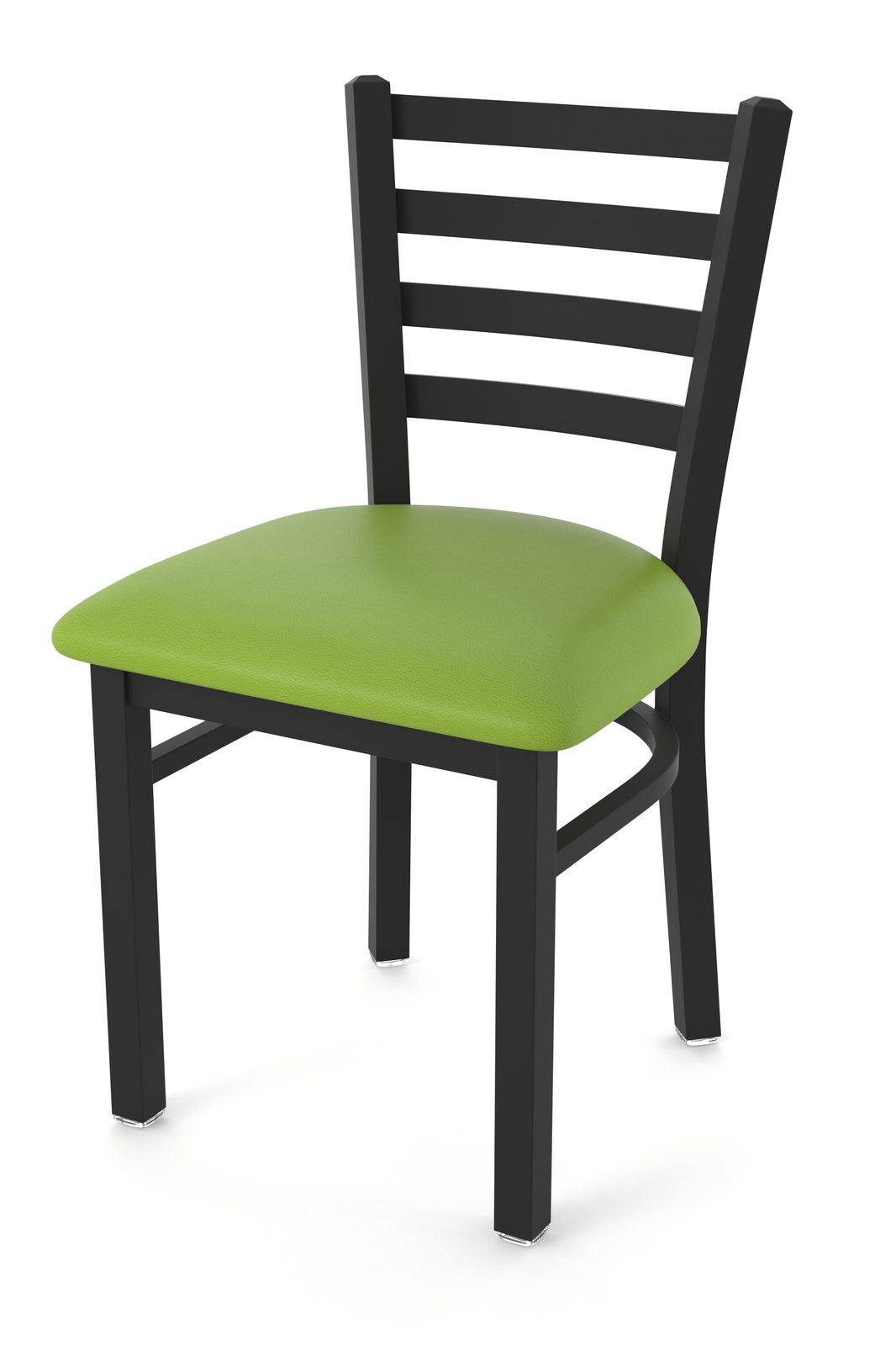 18-Inch Ladder Back Chair with Steel Frame, Black Wrinkle Finish, and Canter Kiwi Green Seat 1 18-Inch Ladder Back Chair with Steel Frame, Black Wrinkle Finish, and Canter Kiwi Green Seat