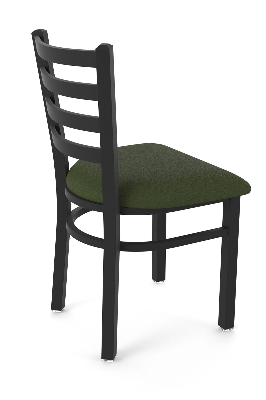 18-Inch Ladder Back Chair with Steel Frame, Black Wrinkle Finish, and Canter Pine Seat 2 18-Inch Ladder Back Chair with Steel Frame, Black Wrinkle Finish, and Canter Pine Seat - Image 2