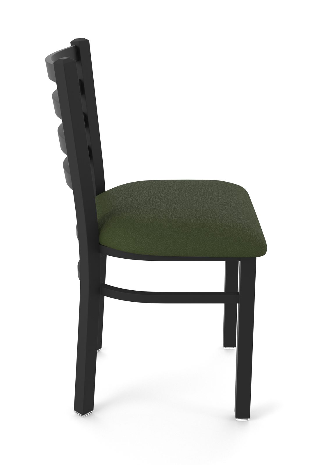 18-Inch Ladder Back Chair with Steel Frame, Black Wrinkle Finish, and Canter Pine Seat 3 18-Inch Ladder Back Chair with Steel Frame, Black Wrinkle Finish, and Canter Pine Seat - Image 3