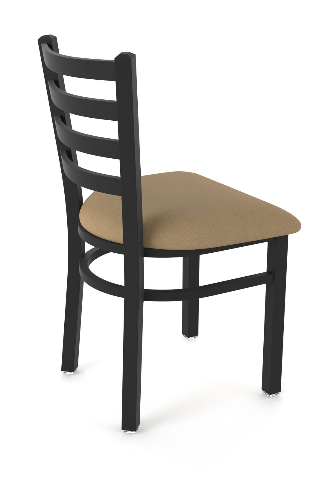 18-Inch Ladder Back Chair with Steel Frame, Black Wrinkle Finish, and Canter Sand Seat 2 18-Inch Ladder Back Chair with Steel Frame, Black Wrinkle Finish, and Canter Sand Seat - Image 2