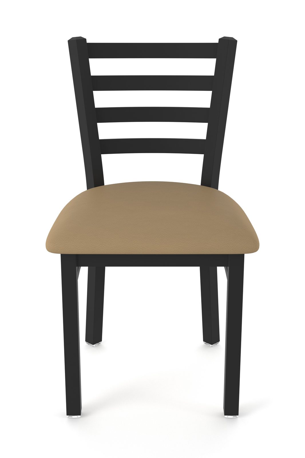 18-Inch Ladder Back Chair with Steel Frame, Black Wrinkle Finish, and Canter Sand Seat 4 18-Inch Ladder Back Chair with Steel Frame, Black Wrinkle Finish, and Canter Sand Seat - Image 4