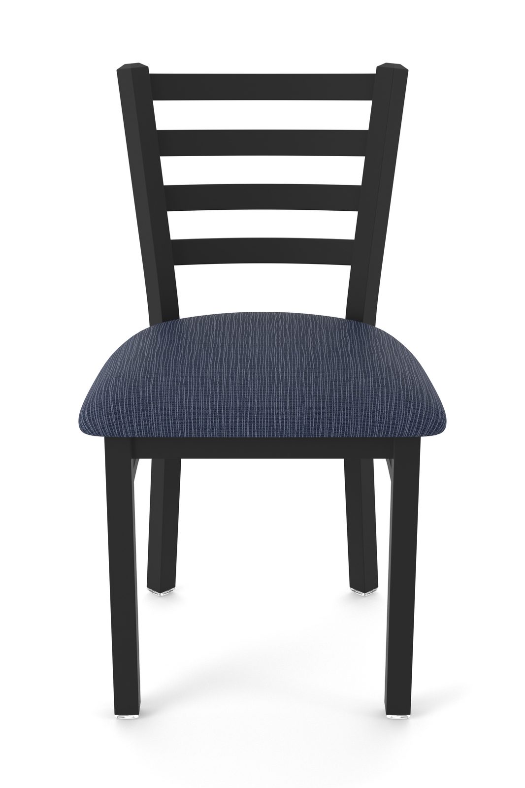 18-Inch Ladder Back Chair with Steel Frame, Black Wrinkle Finish, and Graph Anchor Seat 4 18-Inch Ladder Back Chair with Steel Frame, Black Wrinkle Finish, and Graph Anchor Seat - Image 4