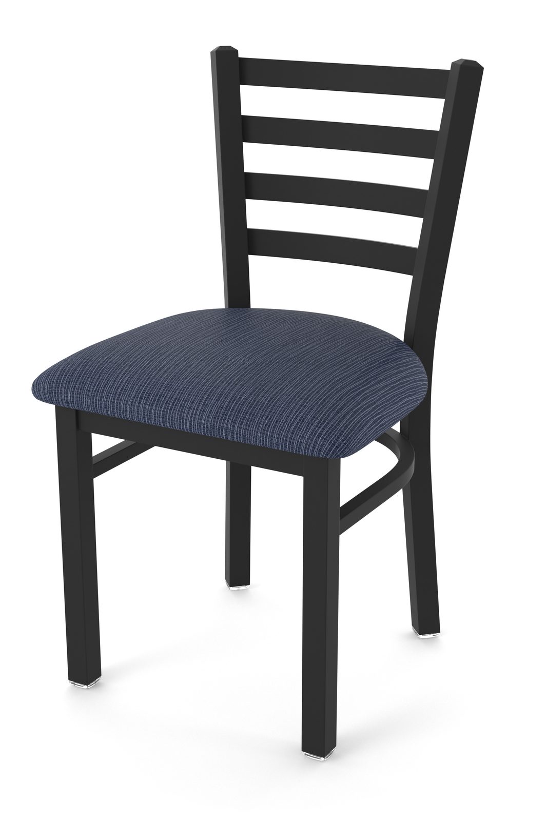 18-Inch Ladder Back Chair with Steel Frame, Black Wrinkle Finish, and Graph Anchor Seat 1 18-Inch Ladder Back Chair with Steel Frame, Black Wrinkle Finish, and Graph Anchor Seat