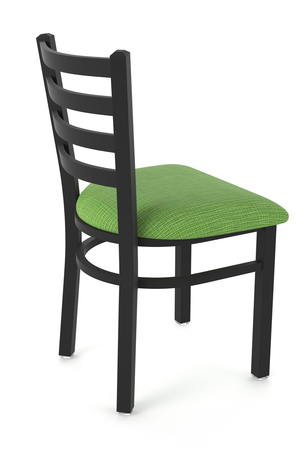 18-Inch Ladder Back Chair with Steel Frame, Black Wrinkle Finish, and Graph Parrot Seat 2 18-Inch Ladder Back Chair with Steel Frame, Black Wrinkle Finish, and Graph Parrot Seat - Image 2