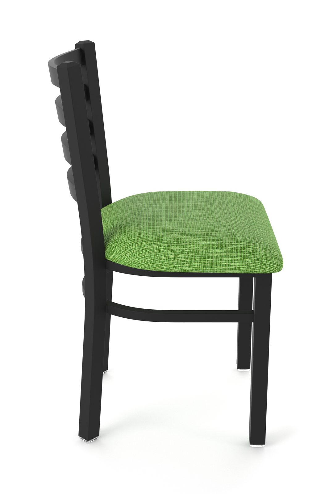 18-Inch Ladder Back Chair with Steel Frame, Black Wrinkle Finish, and Graph Parrot Seat 3 18-Inch Ladder Back Chair with Steel Frame, Black Wrinkle Finish, and Graph Parrot Seat - Image 3