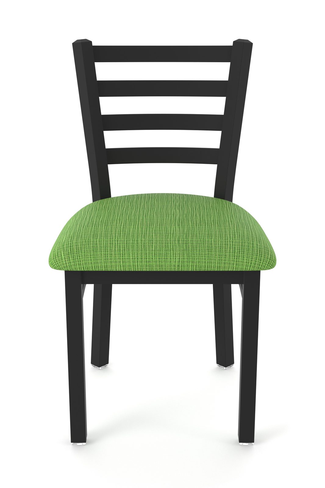 18-Inch Ladder Back Chair with Steel Frame, Black Wrinkle Finish, and Graph Parrot Seat 4 18-Inch Ladder Back Chair with Steel Frame, Black Wrinkle Finish, and Graph Parrot Seat - Image 4