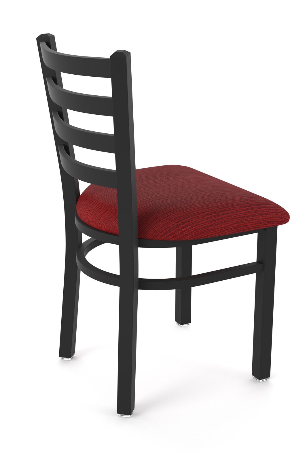 18-Inch Ladder Back Chair with Steel Frame, Black Wrinkle Finish, and Graph Ruby Seat 2 18-Inch Ladder Back Chair with Steel Frame, Black Wrinkle Finish, and Graph Ruby Seat - Image 2