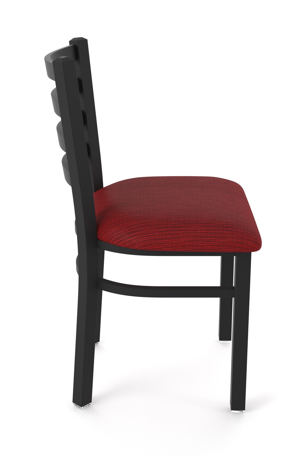 18-Inch Ladder Back Chair with Steel Frame, Black Wrinkle Finish, and Graph Ruby Seat 3 18-Inch Ladder Back Chair with Steel Frame, Black Wrinkle Finish, and Graph Ruby Seat - Image 3