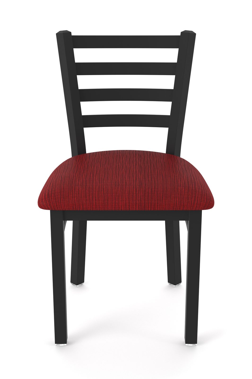 18-Inch Ladder Back Chair with Steel Frame, Black Wrinkle Finish, and Graph Ruby Seat 4 18-Inch Ladder Back Chair with Steel Frame, Black Wrinkle Finish, and Graph Ruby Seat - Image 4