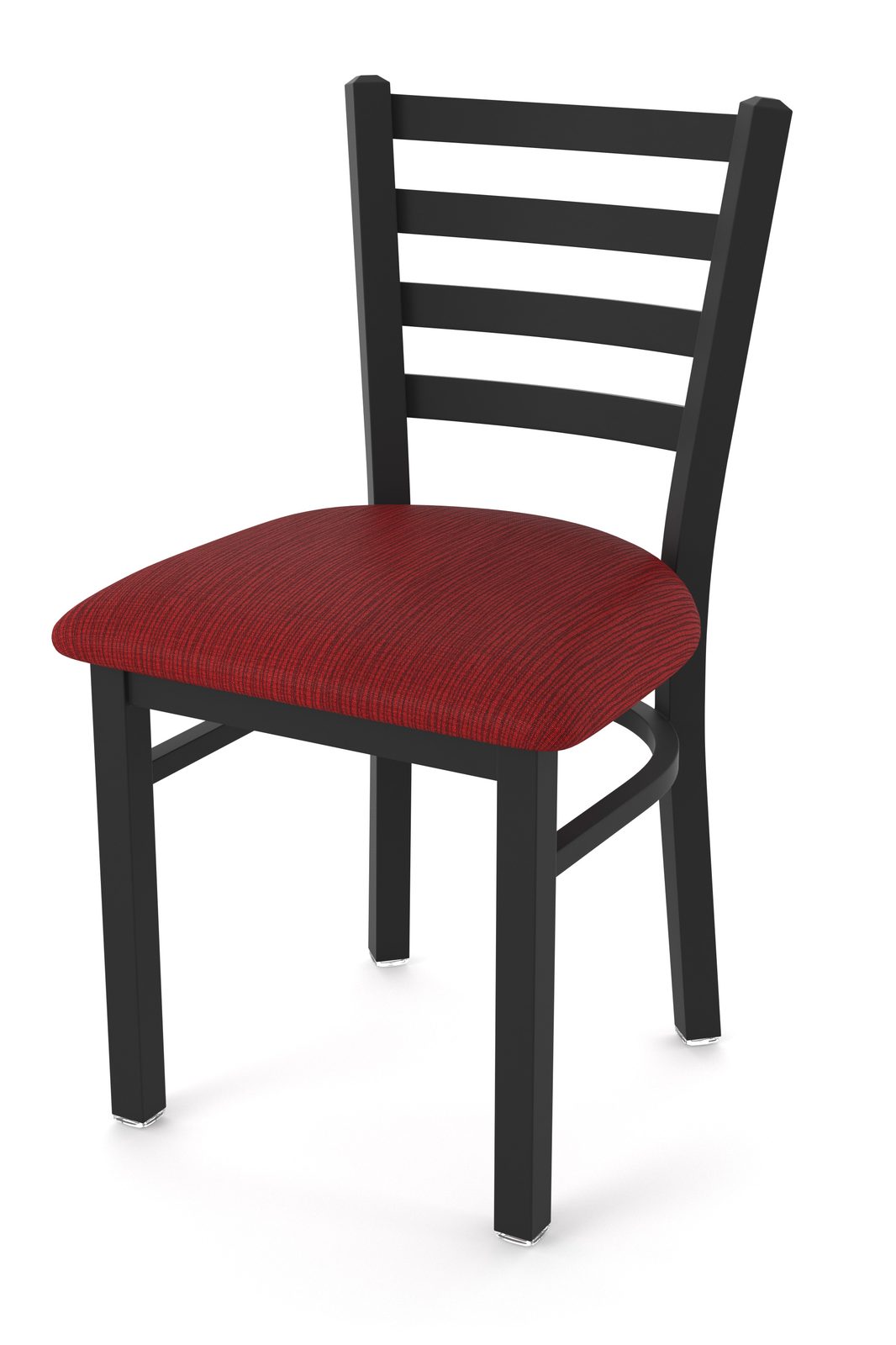 18-Inch Ladder Back Chair with Steel Frame, Black Wrinkle Finish, and Graph Ruby Seat 1 18-Inch Ladder Back Chair with Steel Frame, Black Wrinkle Finish, and Graph Ruby Seat