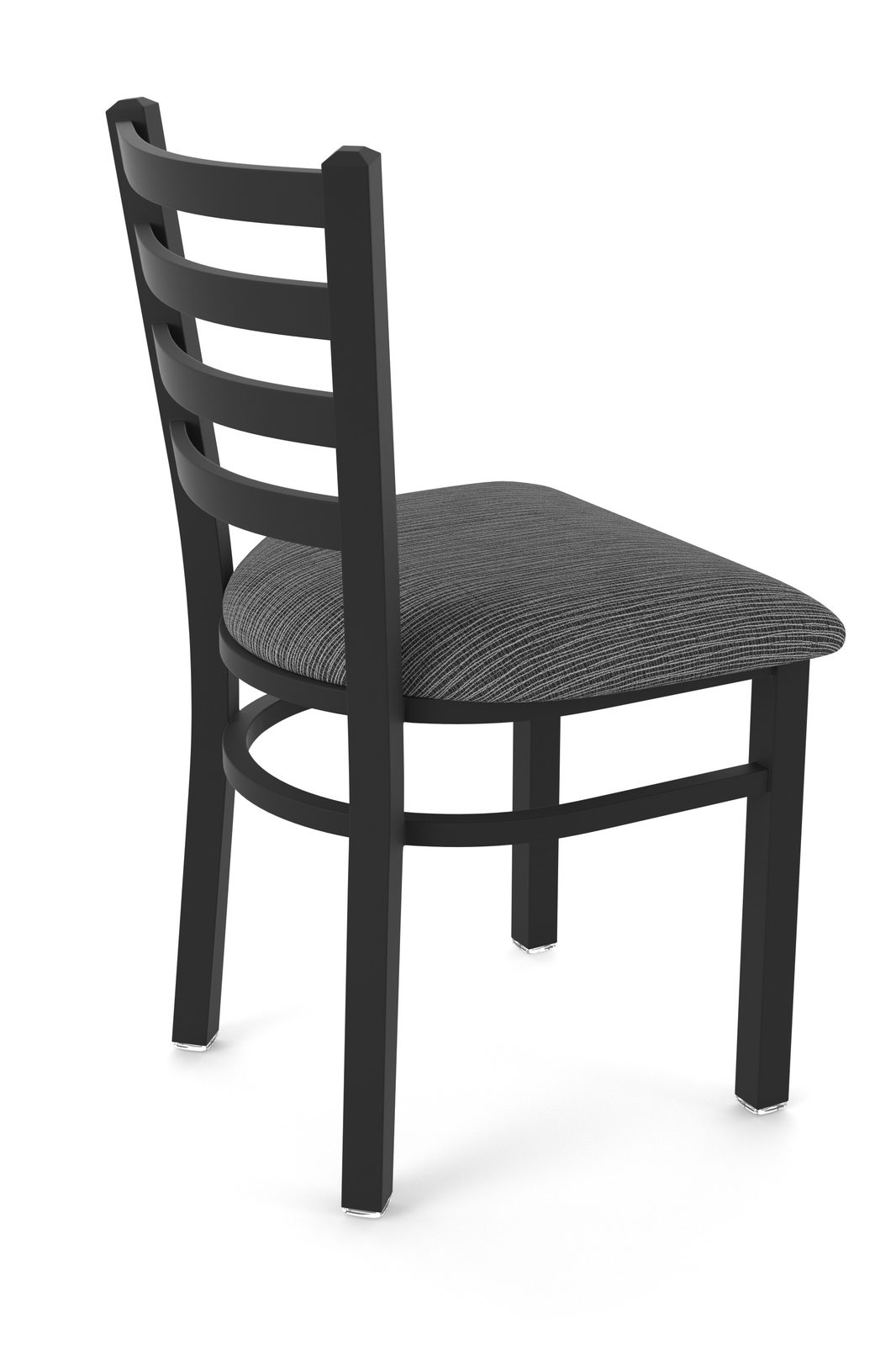 18-Inch Ladder Back Chair with Steel Frame, Black Wrinkle Finish, and Graph Coal Seat 2 18-Inch Ladder Back Chair with Steel Frame, Black Wrinkle Finish, and Graph Coal Seat - Image 2