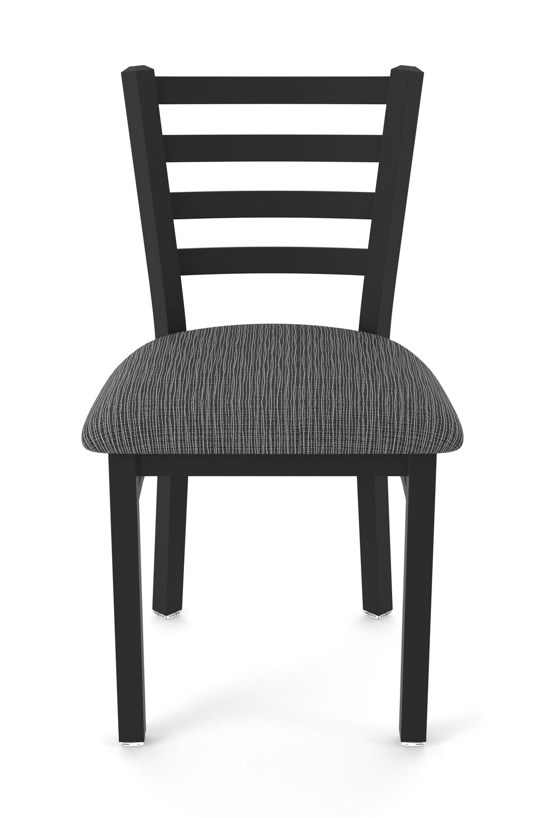 18-Inch Ladder Back Chair with Steel Frame, Black Wrinkle Finish, and Graph Coal Seat 4 18-Inch Ladder Back Chair with Steel Frame, Black Wrinkle Finish, and Graph Coal Seat - Image 4