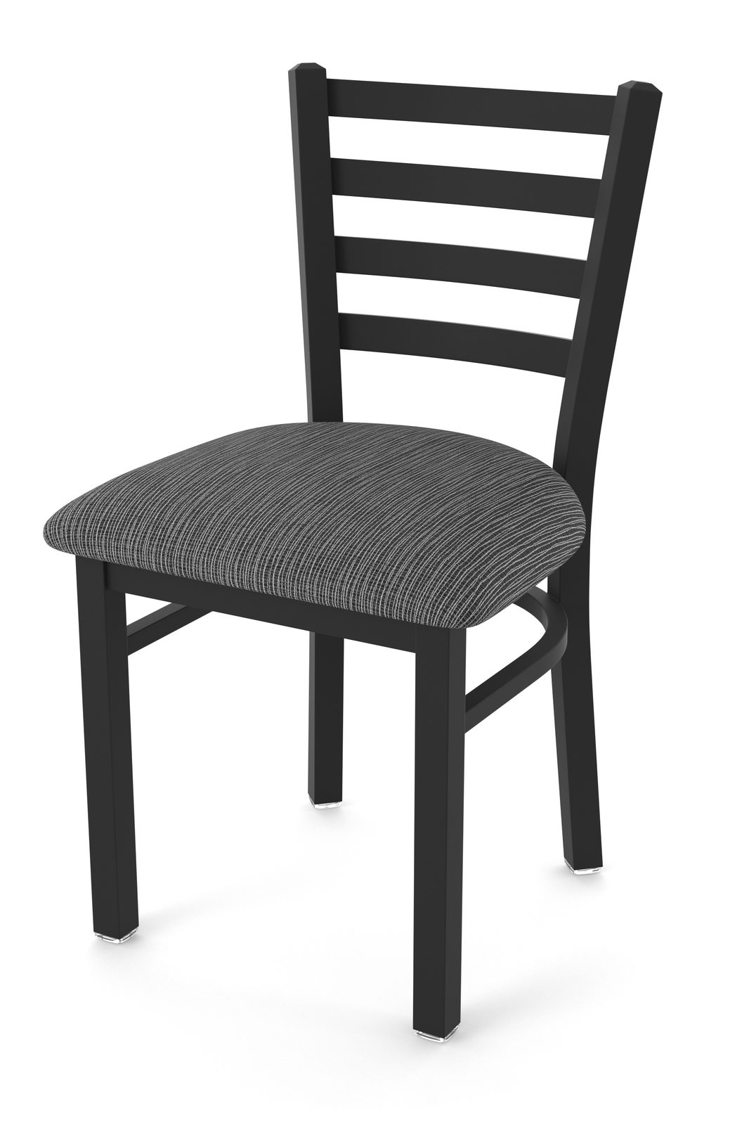 18-Inch Ladder Back Chair with Steel Frame, Black Wrinkle Finish, and Graph Coal Seat 1 18-Inch Ladder Back Chair with Steel Frame, Black Wrinkle Finish, and Graph Coal Seat