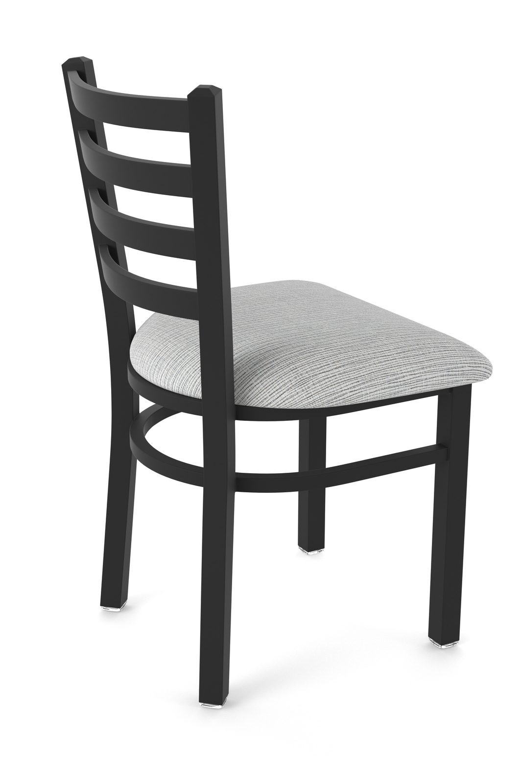 18-Inch Ladder Back Chair with Steel Frame, Black Wrinkle Finish, and Graph Alpine Seat 2 18-Inch Ladder Back Chair with Steel Frame, Black Wrinkle Finish, and Graph Alpine Seat - Image 2