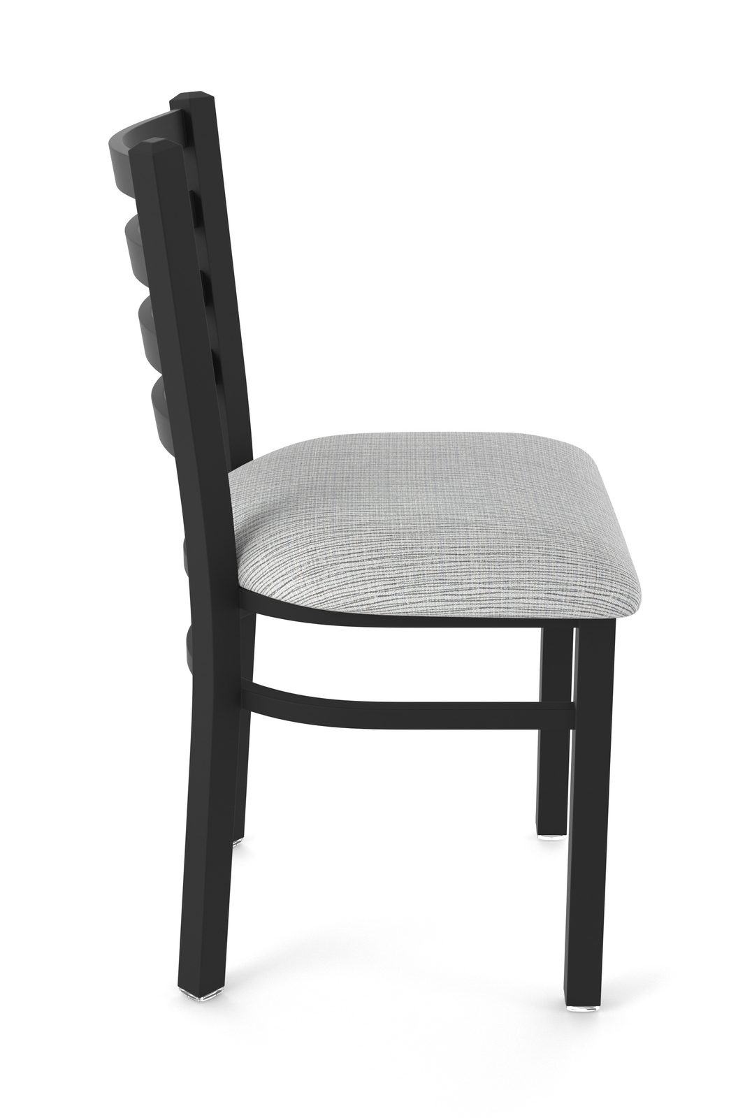 18-Inch Ladder Back Chair with Steel Frame, Black Wrinkle Finish, and Graph Alpine Seat 3 18-Inch Ladder Back Chair with Steel Frame, Black Wrinkle Finish, and Graph Alpine Seat - Image 3