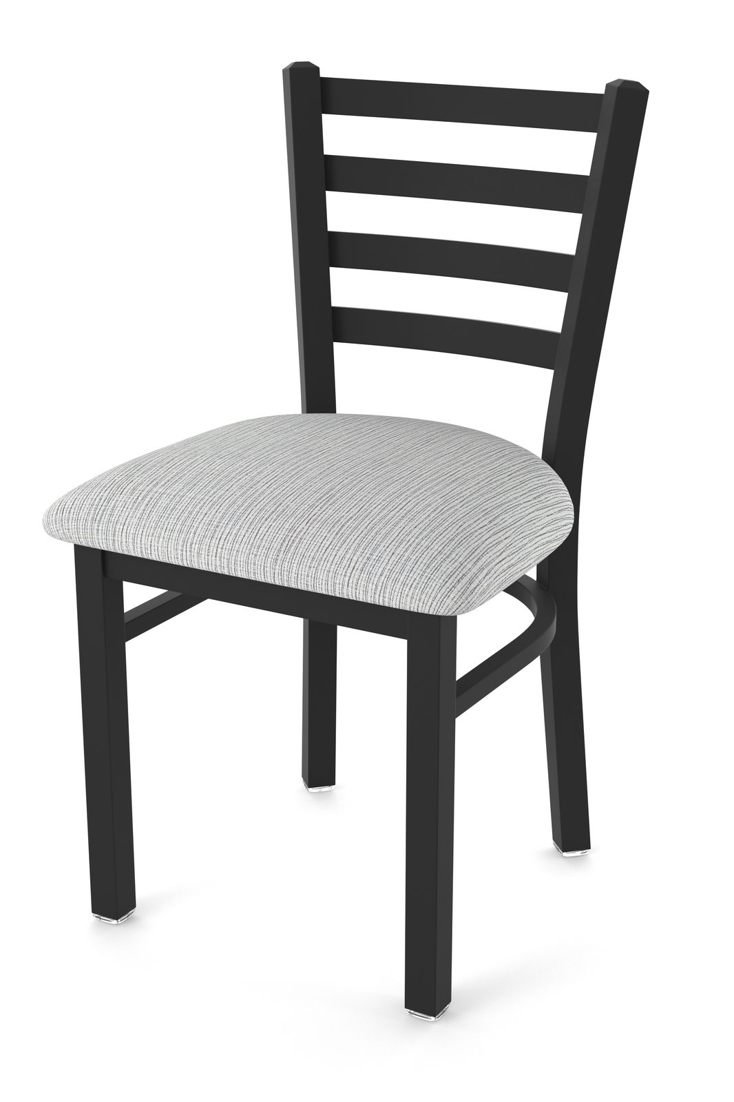 18-Inch Ladder Back Chair with Steel Frame, Black Wrinkle Finish, and Graph Alpine Seat 1 18-Inch Ladder Back Chair with Steel Frame, Black Wrinkle Finish, and Graph Alpine Seat