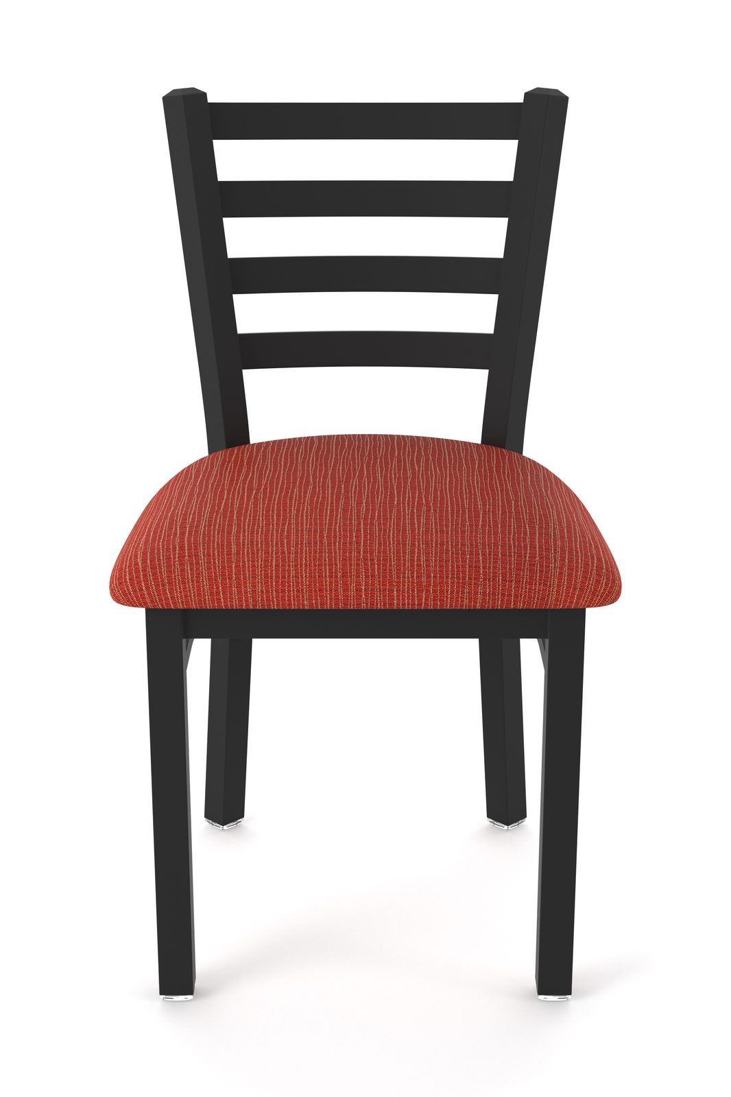 18-Inch Ladder Back Chair with Steel Frame, Black Wrinkle Finish, and Graph Poppy Seat 4 18-Inch Ladder Back Chair with Steel Frame, Black Wrinkle Finish, and Graph Poppy Seat - Image 4