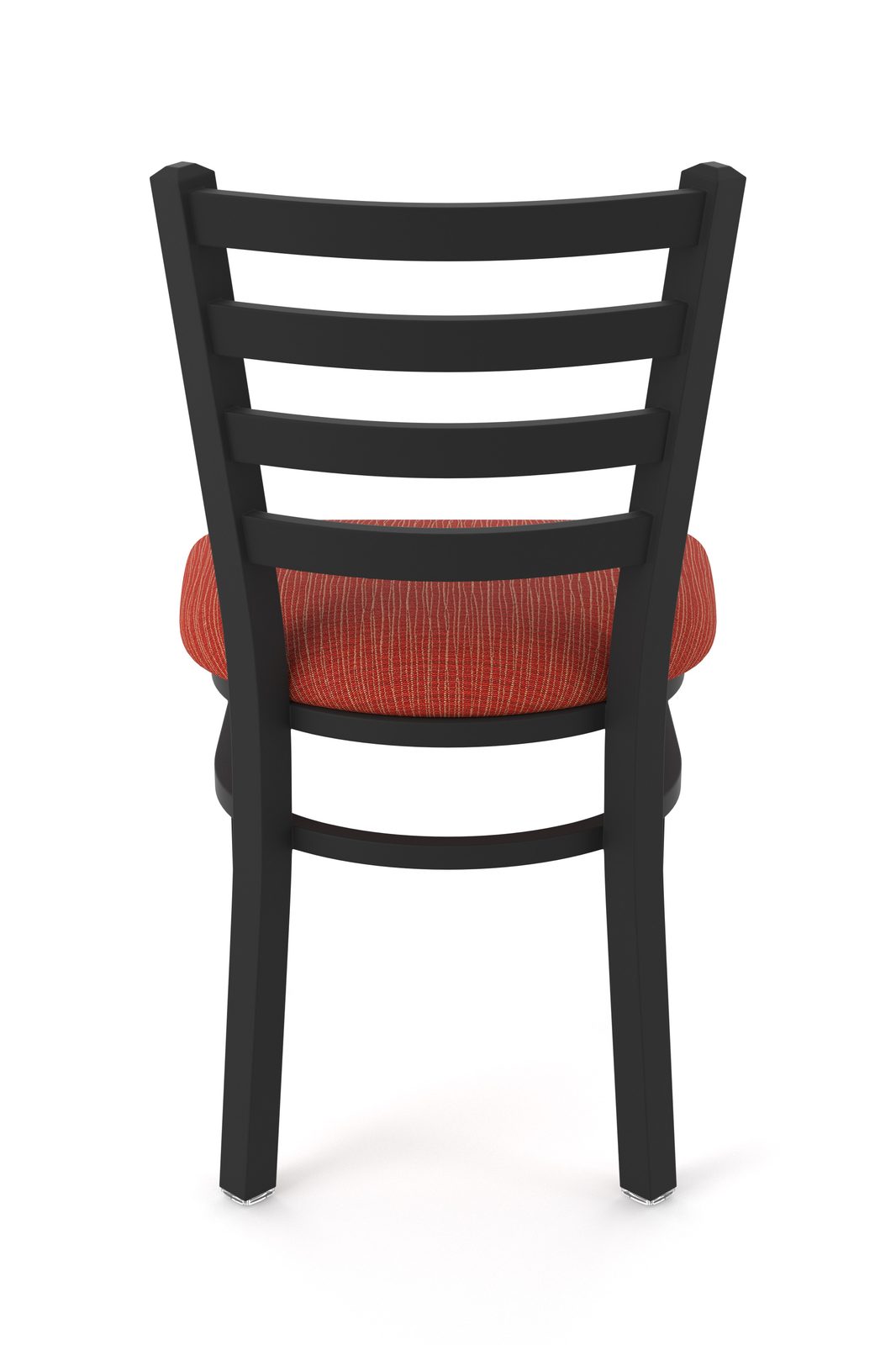 18-Inch Ladder Back Chair with Steel Frame, Black Wrinkle Finish, and Graph Poppy Seat 5 18-Inch Ladder Back Chair with Steel Frame, Black Wrinkle Finish, and Graph Poppy Seat - Image 5