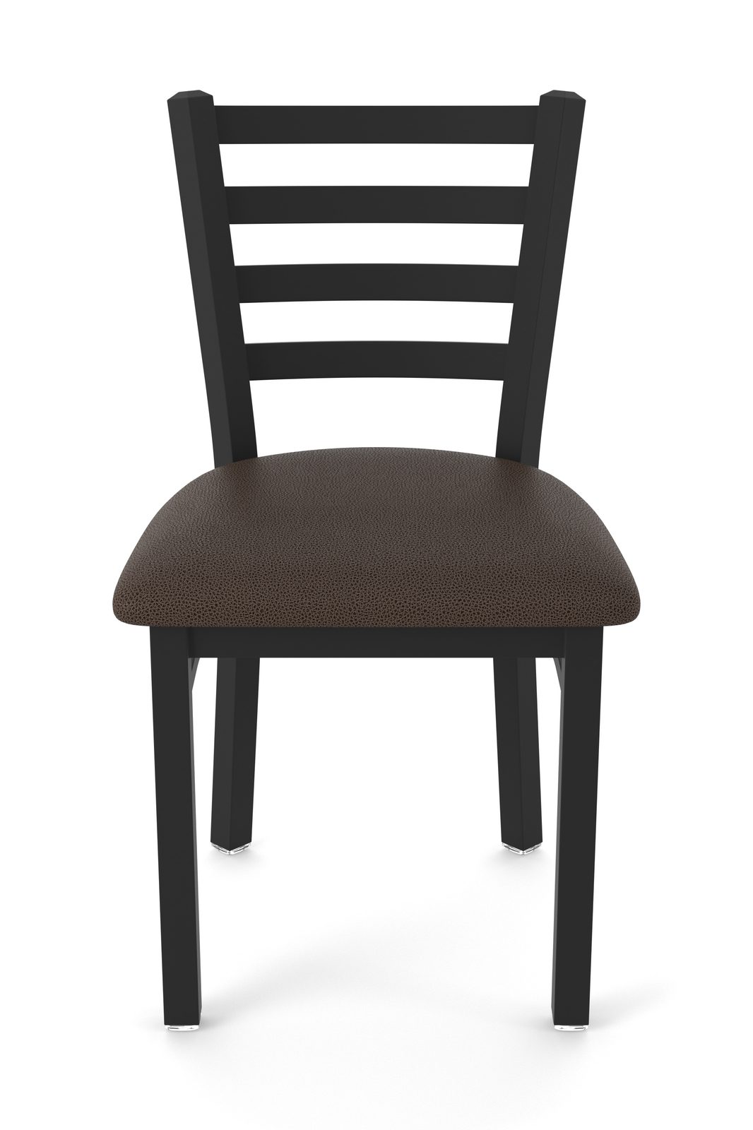 18-Inch Ladder Back Chair with Steel Frame, Black Wrinkle Finish, and Rein Coffee Seat 4 18-Inch Ladder Back Chair with Steel Frame, Black Wrinkle Finish, and Rein Coffee Seat - Image 4