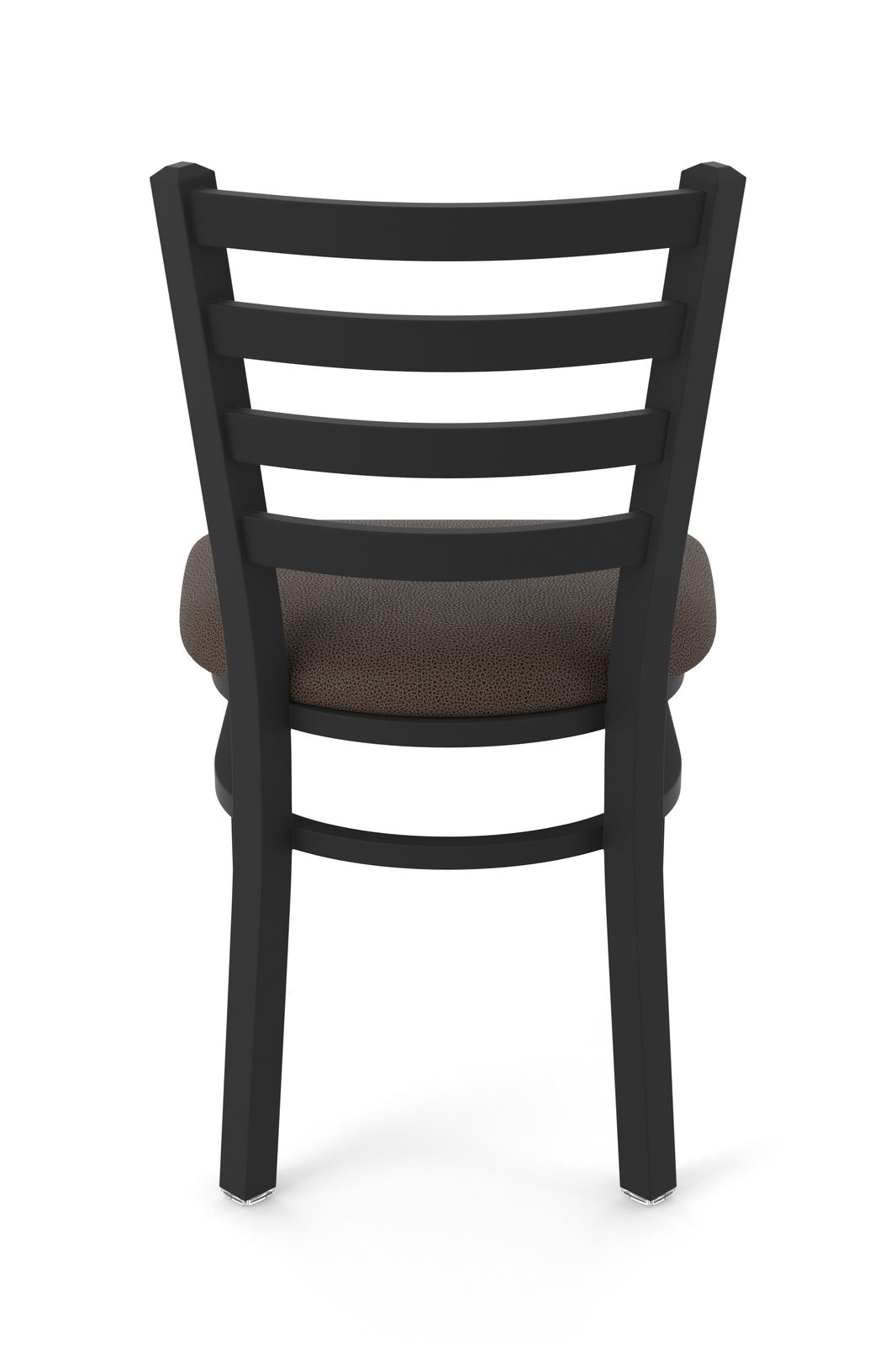 18-Inch Ladder Back Chair with Steel Frame, Black Wrinkle Finish, and Rein Coffee Seat 5 18-Inch Ladder Back Chair with Steel Frame, Black Wrinkle Finish, and Rein Coffee Seat - Image 5