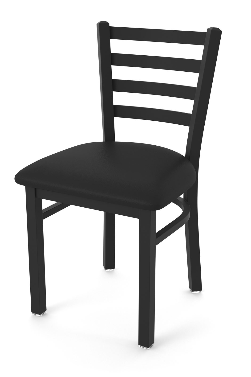 18-Inch Ladder Back Chair with Steel Frame, Black Wrinkle Finish, and Black Vinyl Seat 1 18-Inch Ladder Back Chair with Steel Frame, Black Wrinkle Finish, and Black Vinyl Seat