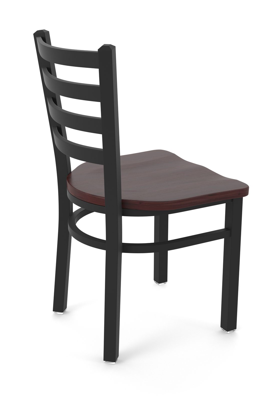18-Inch Ladder Back Chair with Steel Frame, Black Wrinkle Finish, and Dark Cherry Maple Seat 2 18-Inch Ladder Back Chair with Steel Frame, Black Wrinkle Finish, and Dark Cherry Maple Seat - Image 2