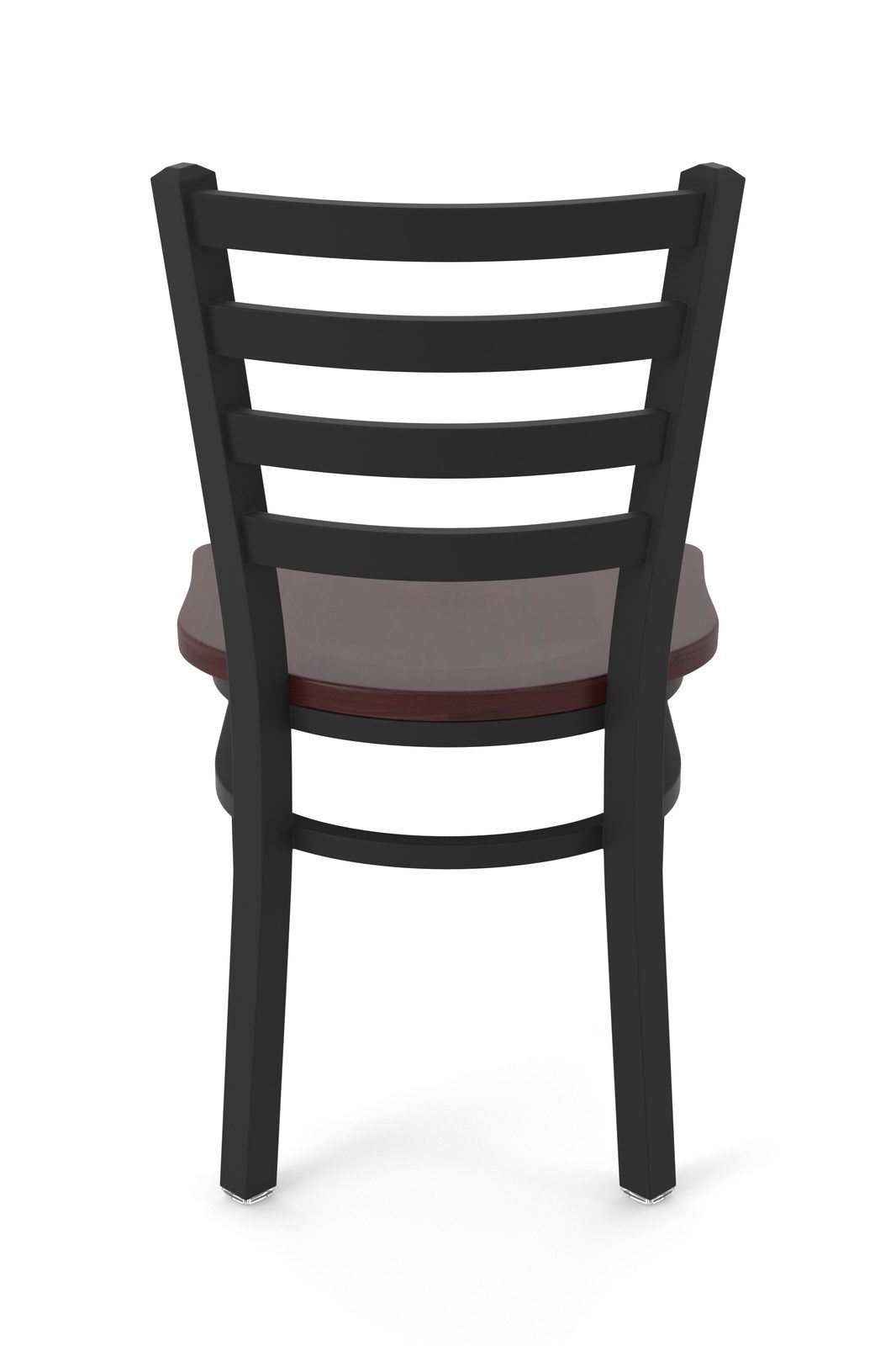 18-Inch Ladder Back Chair with Steel Frame, Black Wrinkle Finish, and Dark Cherry Maple Seat 5 18-Inch Ladder Back Chair with Steel Frame, Black Wrinkle Finish, and Dark Cherry Maple Seat - Image 5