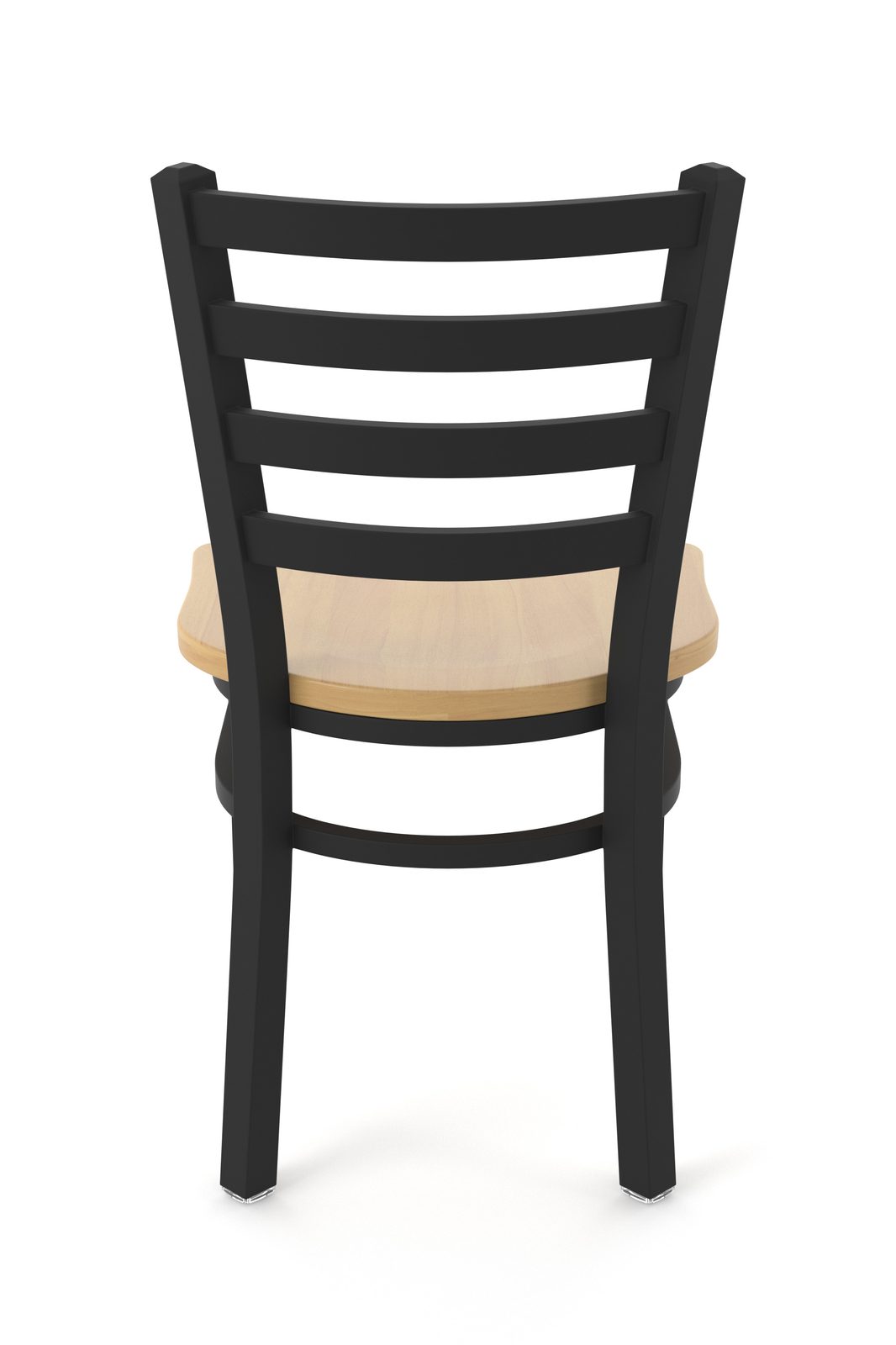 18-Inch Ladder Back Chair with Steel Frame, Black Wrinkle Finish, and Natural Maple Seat 5 18-Inch Ladder Back Chair with Steel Frame, Black Wrinkle Finish, and Natural Maple Seat - Image 5