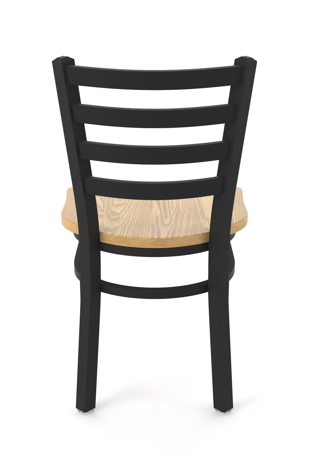 18-Inch Ladder Back Chair with Steel Frame, Black Wrinkle Finish, and Natural Oak Seat 5 18-Inch Ladder Back Chair with Steel Frame, Black Wrinkle Finish, and Natural Oak Seat - Image 5