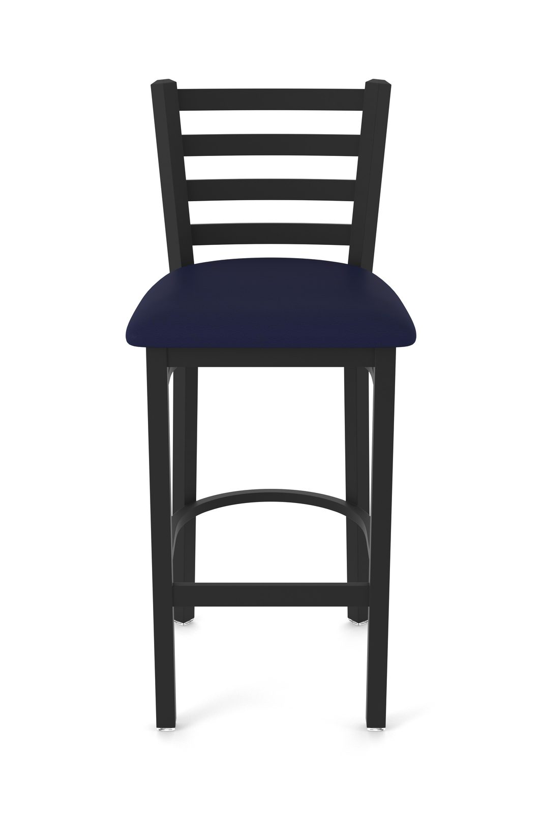 30-Inch Ladder Back Bar Stool with Steel Frame, Black Wrinkle Finish, and Canter Twilight Seat 4 30-Inch Ladder Back Bar Stool with Steel Frame, Black Wrinkle Finish, and Canter Twilight Seat - Image 4