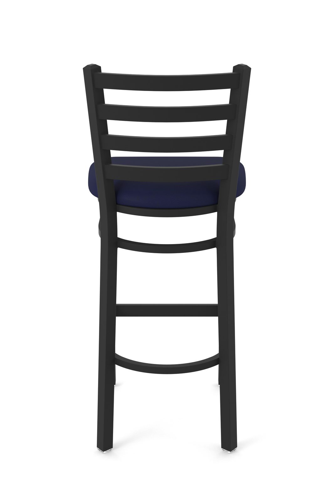 30-Inch Ladder Back Bar Stool with Steel Frame, Black Wrinkle Finish, and Canter Twilight Seat 5 30-Inch Ladder Back Bar Stool with Steel Frame, Black Wrinkle Finish, and Canter Twilight Seat - Image 5