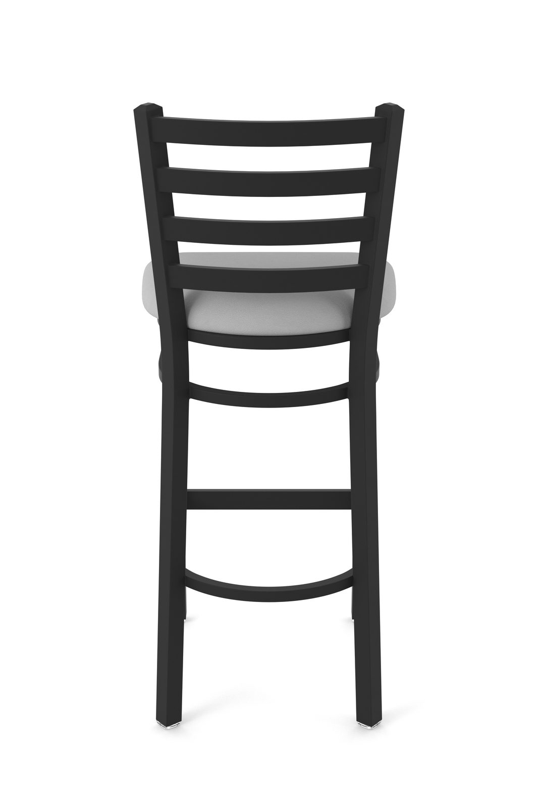 30-Inch Ladder Back Bar Stool with Steel Frame, Black Wrinkle Finish, and Canter Folkstone Grey Seat 5 30-Inch Ladder Back Bar Stool with Steel Frame, Black Wrinkle Finish, and Canter Folkstone Grey Seat - Image 5