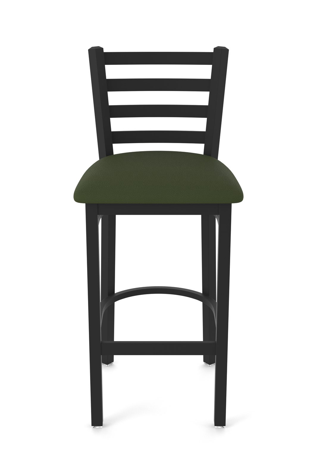25-Inch Ladder Back Counter Stool with Steel Frame, Black Wrinkle Finish, and Canter Pine Seat 4 25-Inch Ladder Back Counter Stool with Steel Frame, Black Wrinkle Finish, and Canter Pine Seat - Image 4