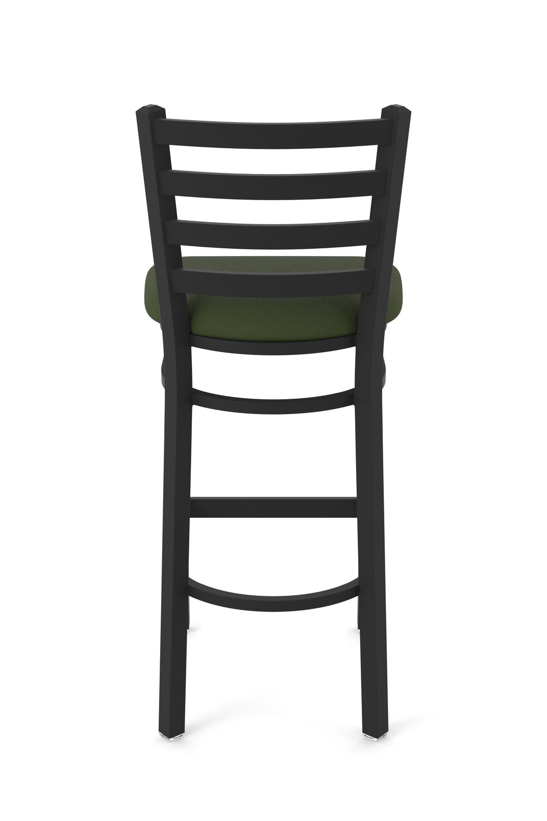 25-Inch Ladder Back Counter Stool with Steel Frame, Black Wrinkle Finish, and Canter Pine Seat 5 25-Inch Ladder Back Counter Stool with Steel Frame, Black Wrinkle Finish, and Canter Pine Seat - Image 5