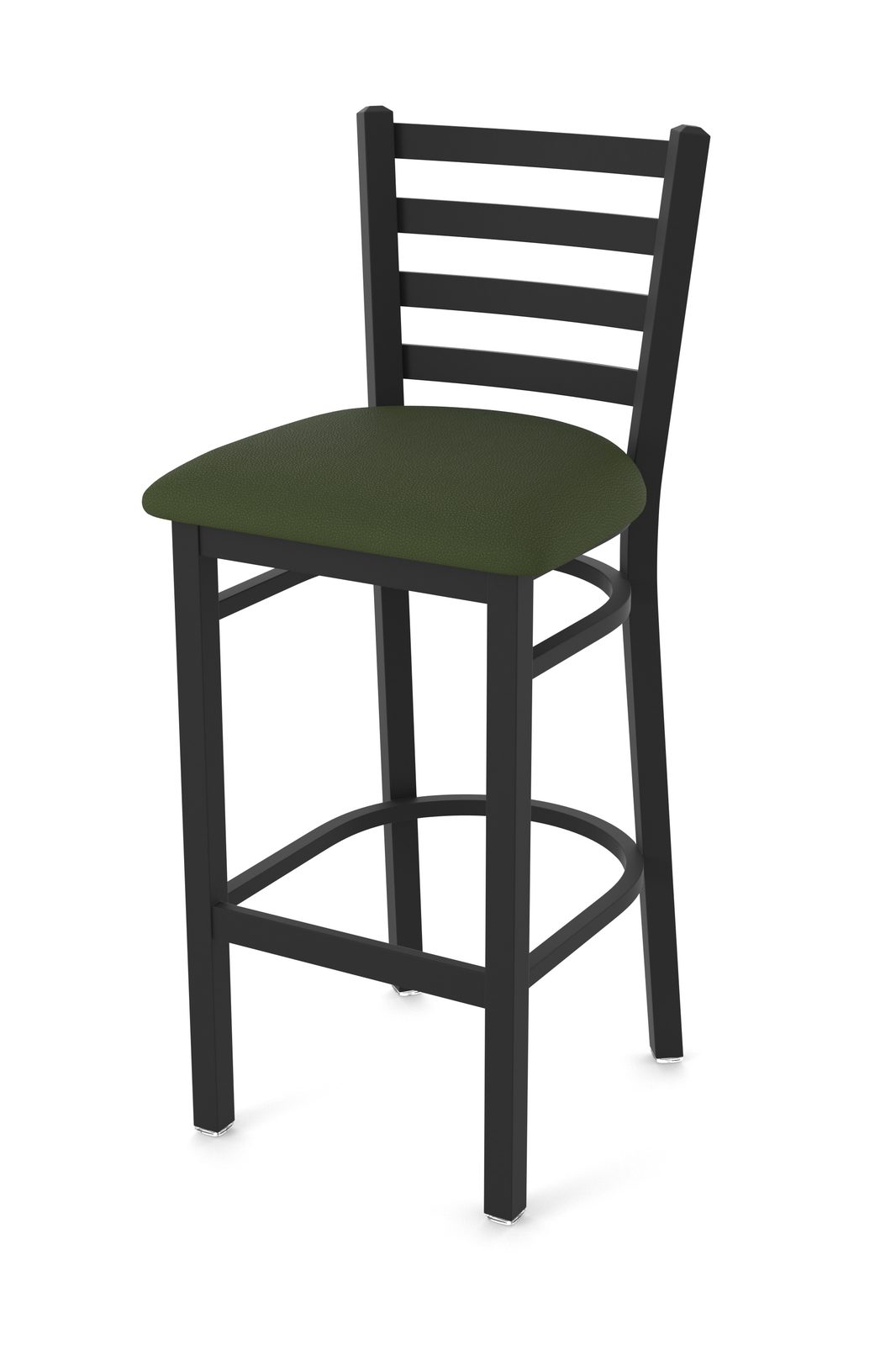 25-Inch Ladder Back Counter Stool with Steel Frame, Black Wrinkle Finish, and Canter Pine Seat 1 25-Inch Ladder Back Counter Stool with Steel Frame, Black Wrinkle Finish, and Canter Pine Seat