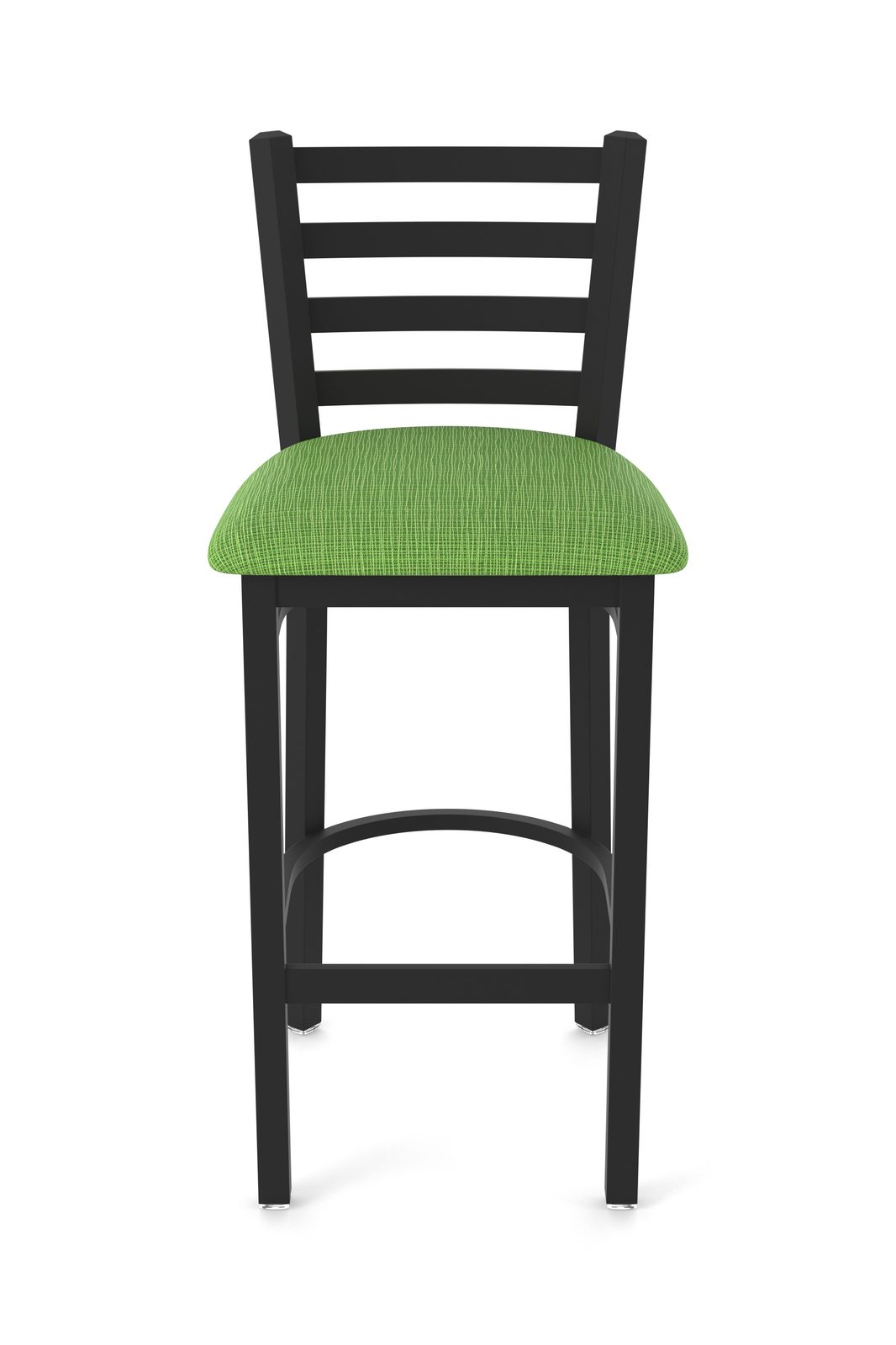 25-Inch Ladder Back Counter Stool with Steel Frame, Black Wrinkle Finish, and Graph Parrot Seat 4 25-Inch Ladder Back Counter Stool with Steel Frame, Black Wrinkle Finish, and Graph Parrot Seat - Image 4