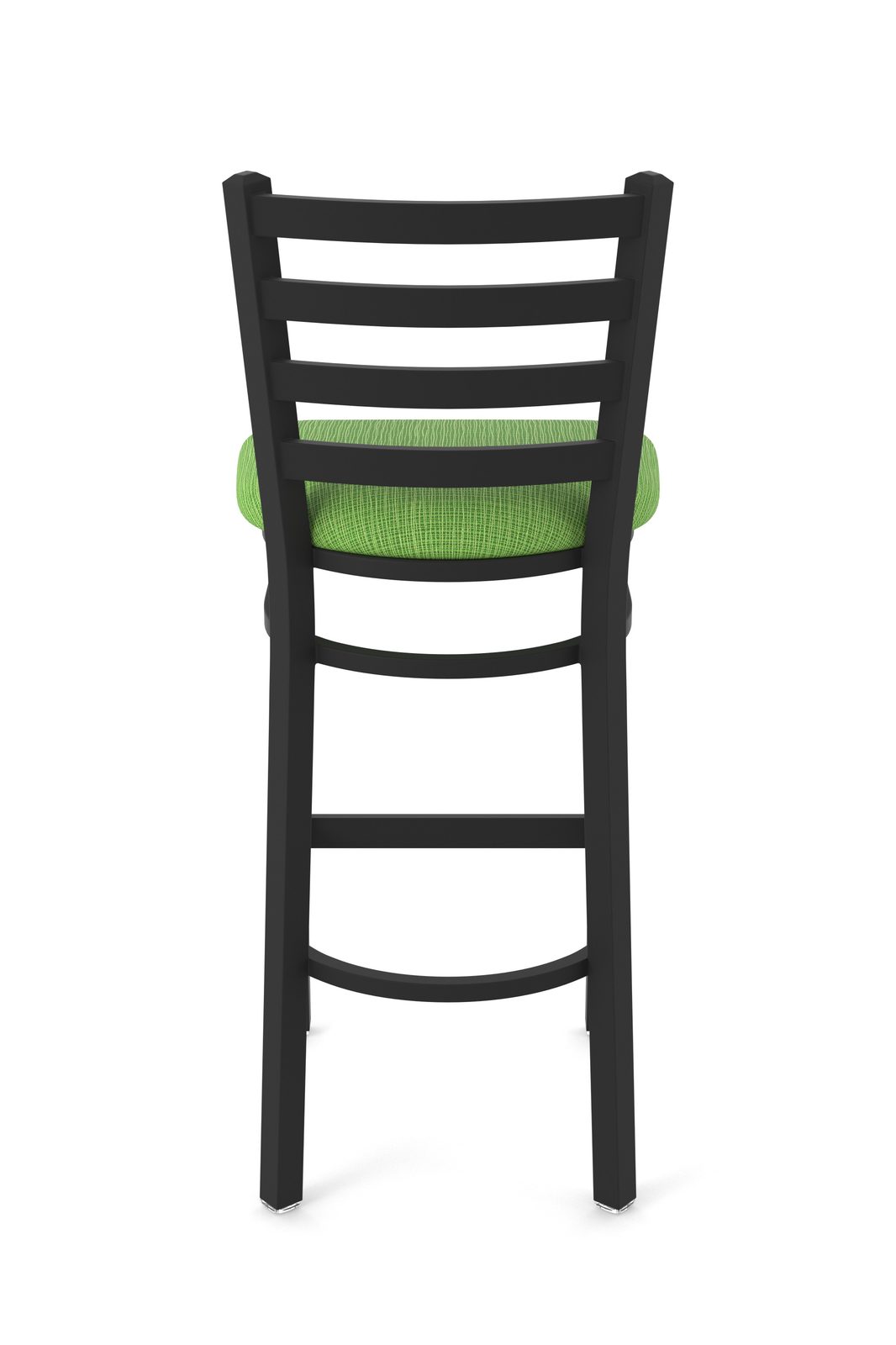 25-Inch Ladder Back Counter Stool with Steel Frame, Black Wrinkle Finish, and Graph Parrot Seat 5 25-Inch Ladder Back Counter Stool with Steel Frame, Black Wrinkle Finish, and Graph Parrot Seat - Image 5