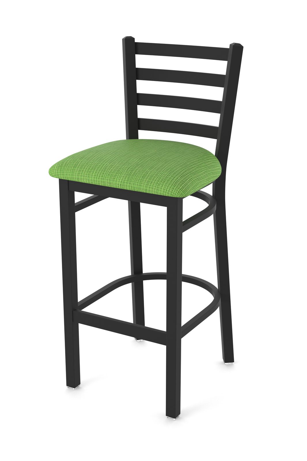 25-Inch Ladder Back Counter Stool with Steel Frame, Black Wrinkle Finish, and Graph Parrot Seat 1 25-Inch Ladder Back Counter Stool with Steel Frame, Black Wrinkle Finish, and Graph Parrot Seat