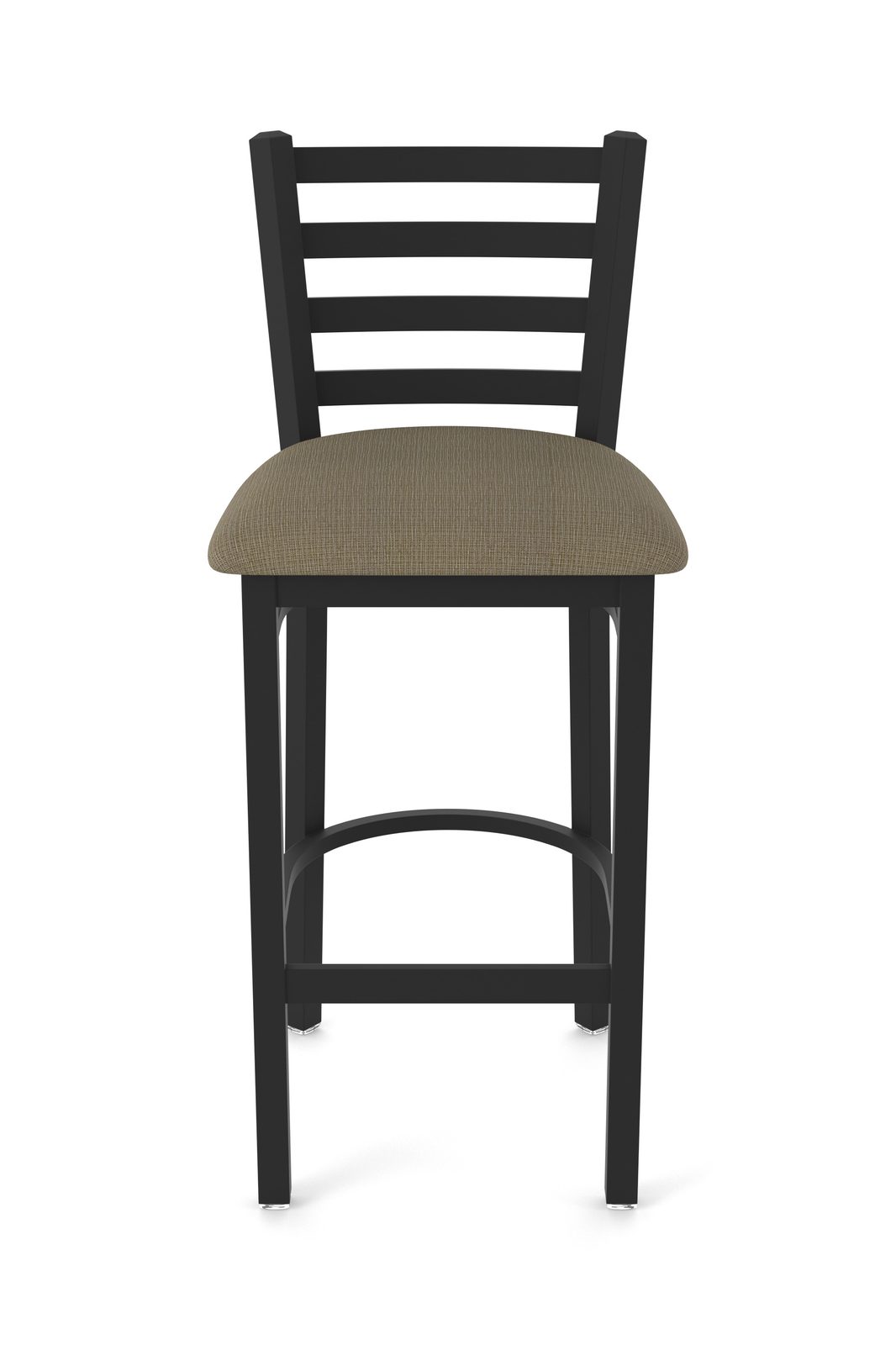 30-Inch Ladder Back Bar Stool with Steel Frame, Black Wrinkle Finish, and Graph Cork Seat 4 30-Inch Ladder Back Bar Stool with Steel Frame, Black Wrinkle Finish, and Graph Cork Seat - Image 4