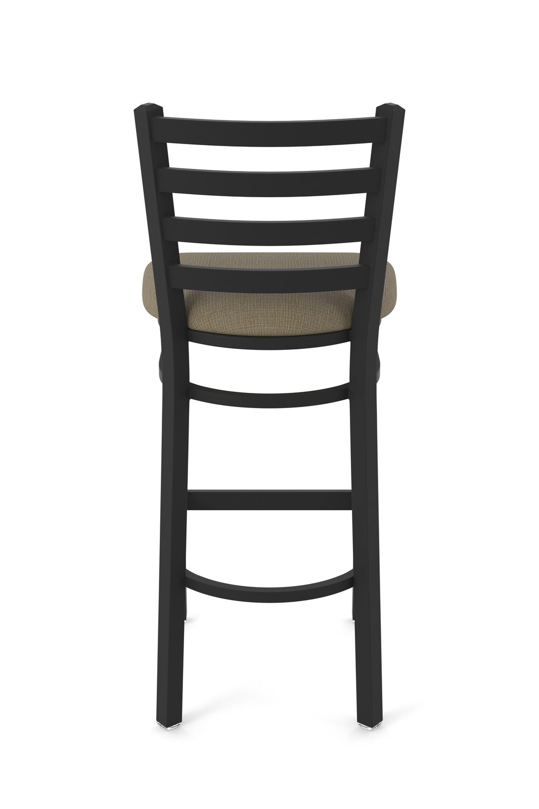 30-Inch Ladder Back Bar Stool with Steel Frame, Black Wrinkle Finish, and Graph Cork Seat 5 30-Inch Ladder Back Bar Stool with Steel Frame, Black Wrinkle Finish, and Graph Cork Seat - Image 5